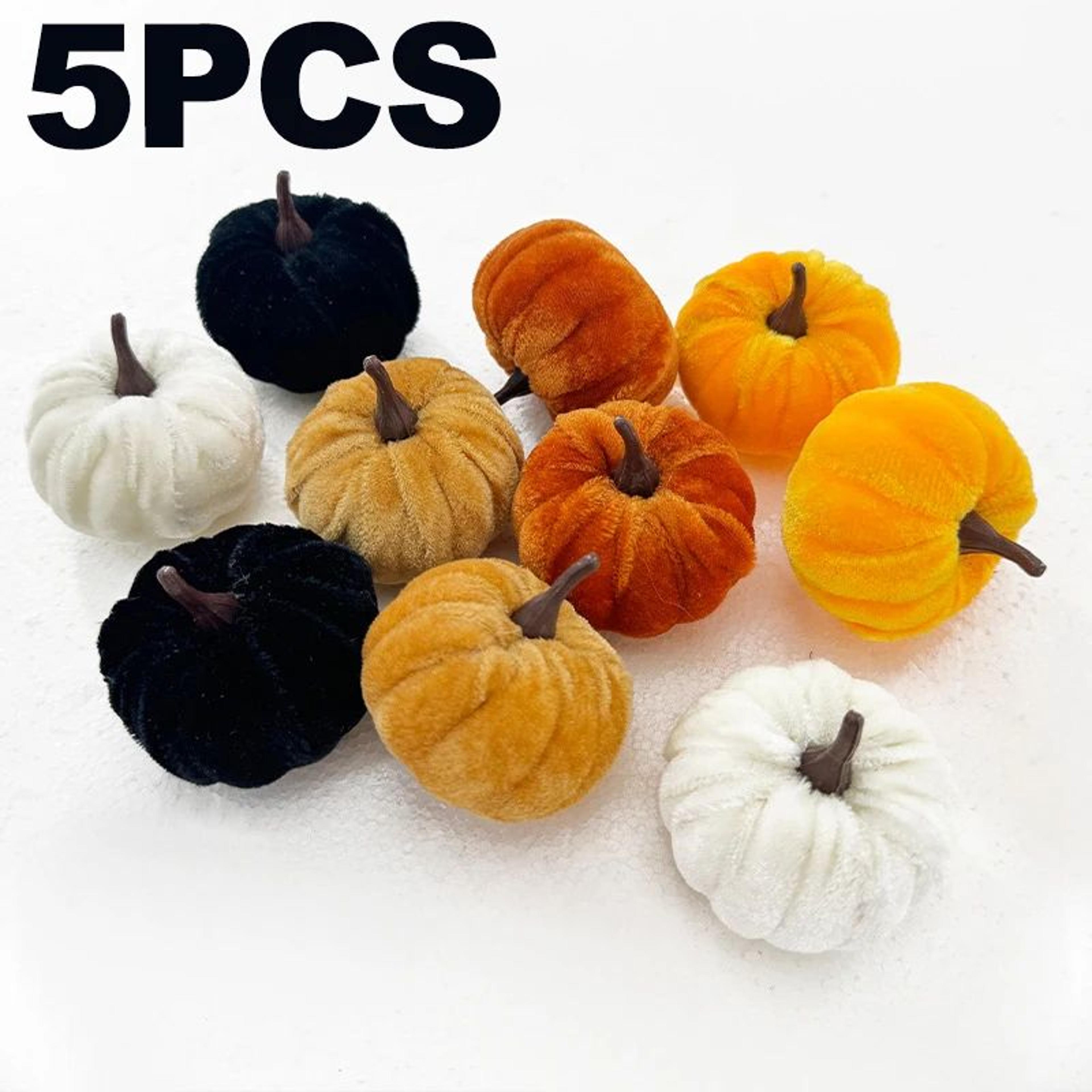 5 piece artificial foam pumpkin set halloween table decorations