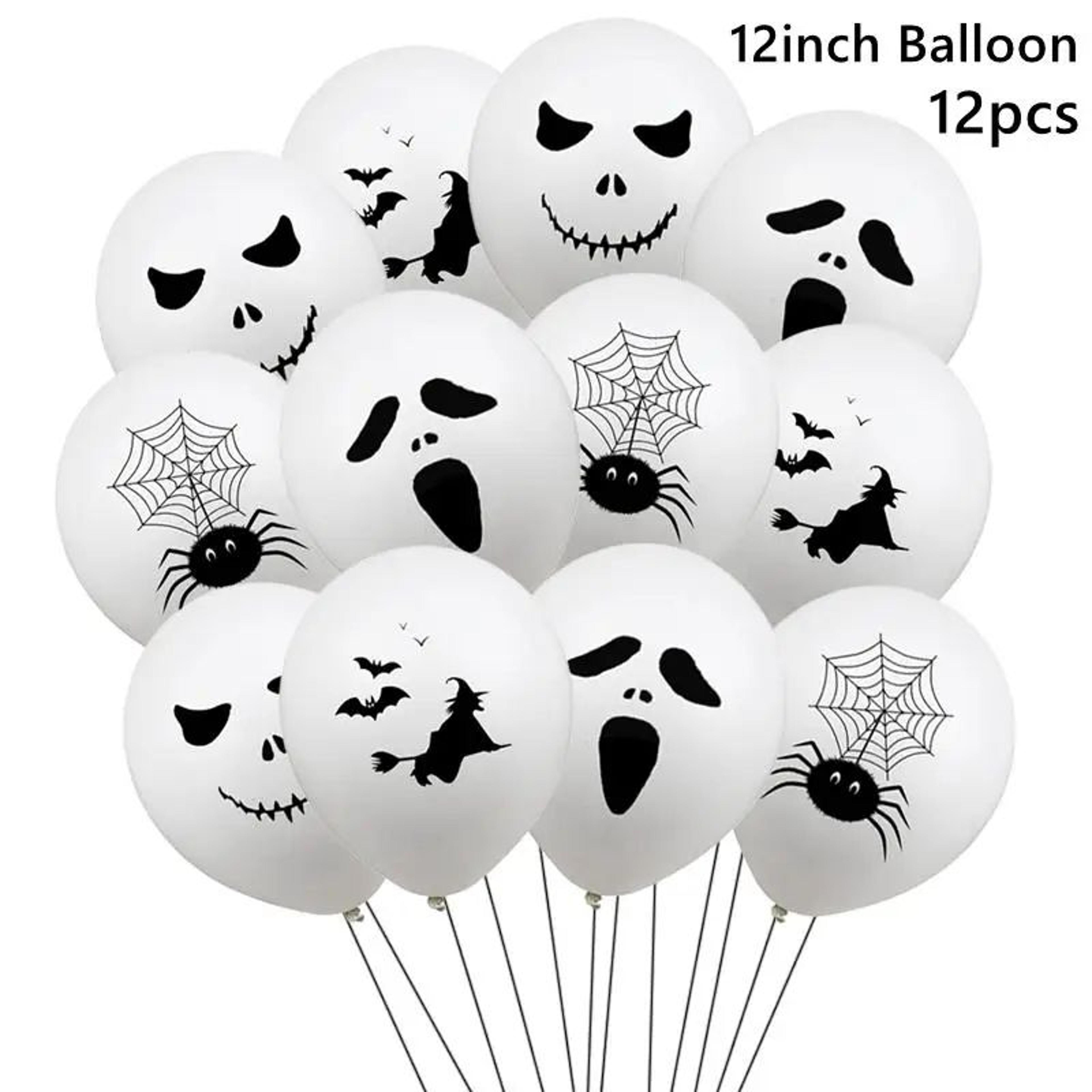 12 Piece Halloween Ghost Balloon Set Party Decoration Kit 6