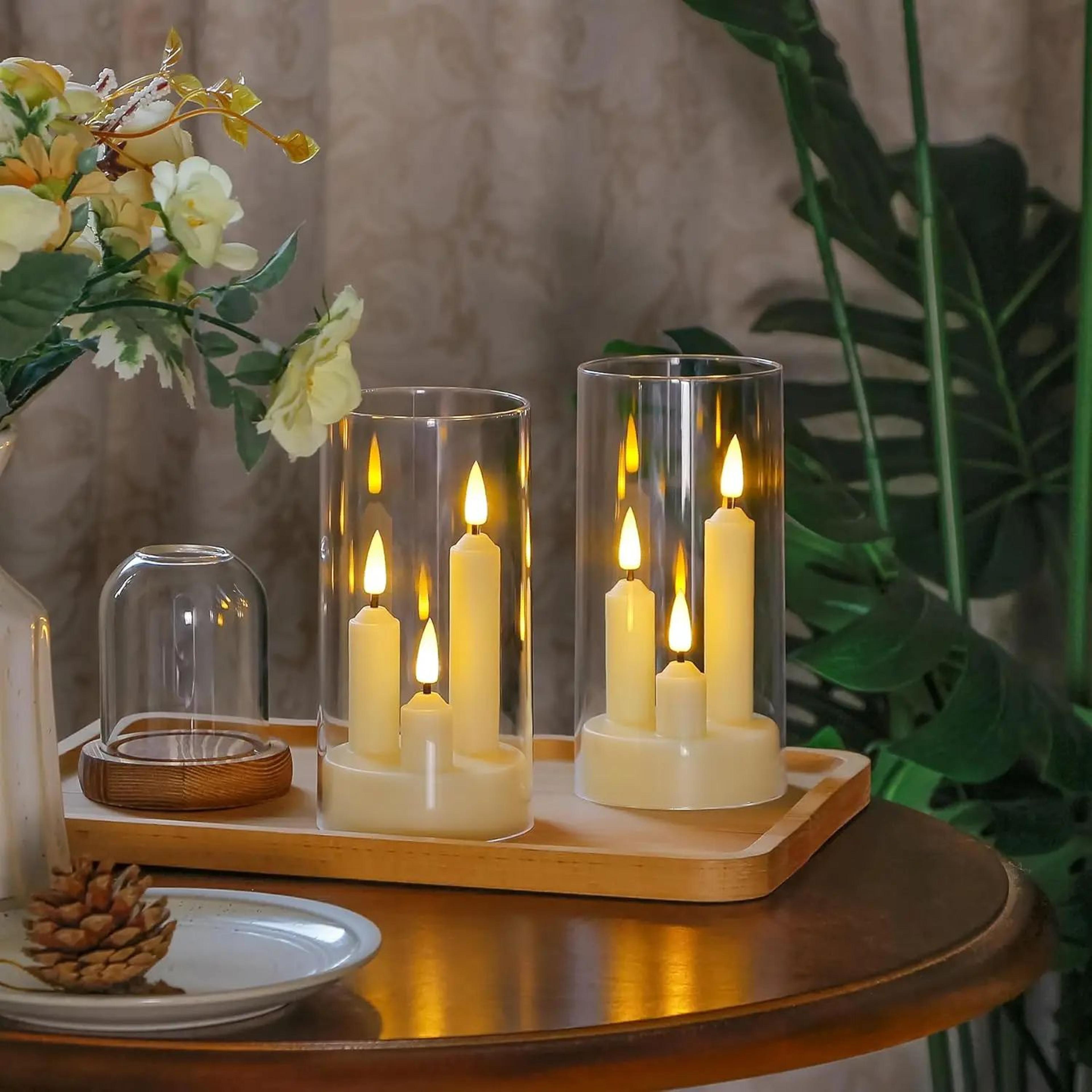 3 In 1 Flameless LED Taper Candle Set 4