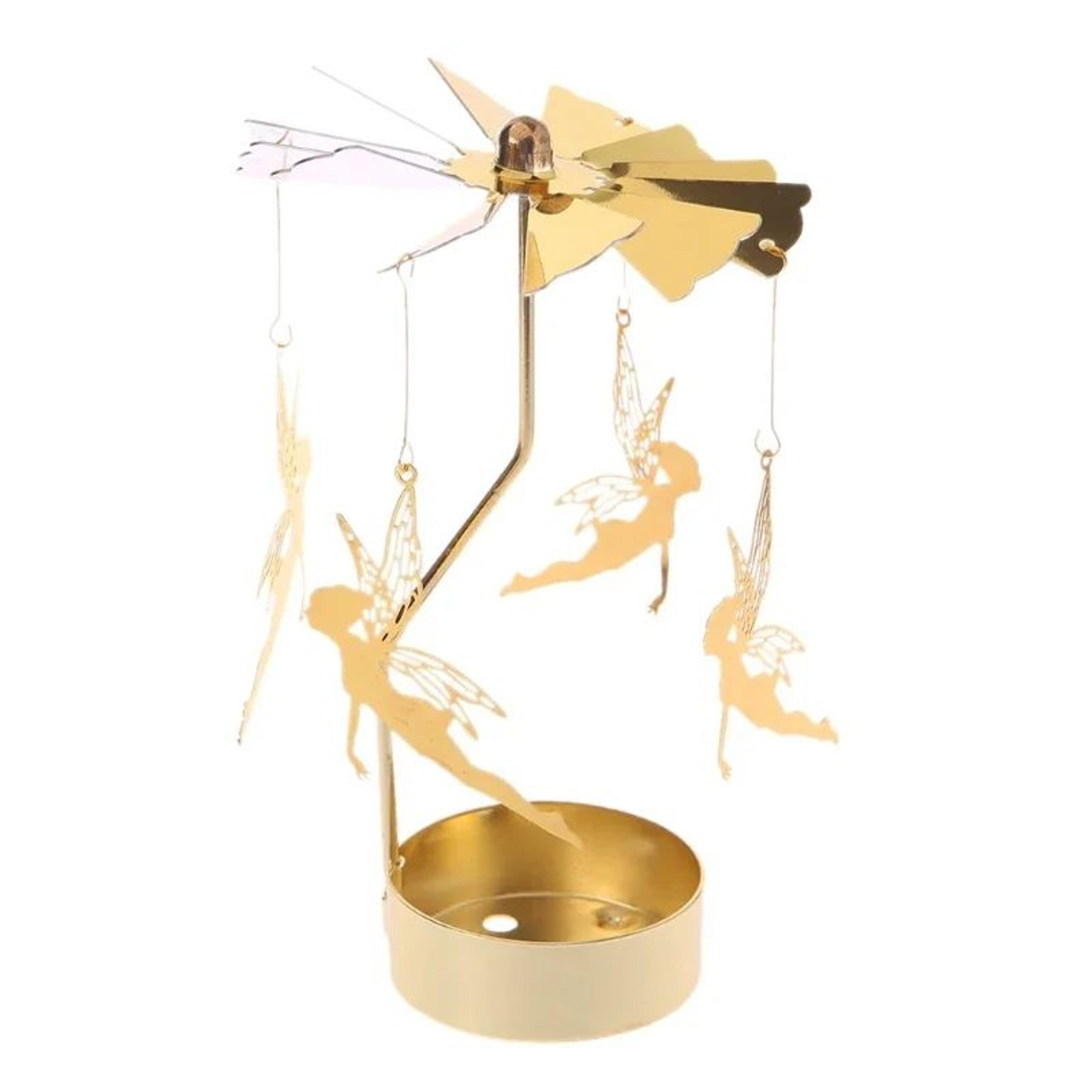 Metal Rotating Candle Holder Christmas Decor 9
