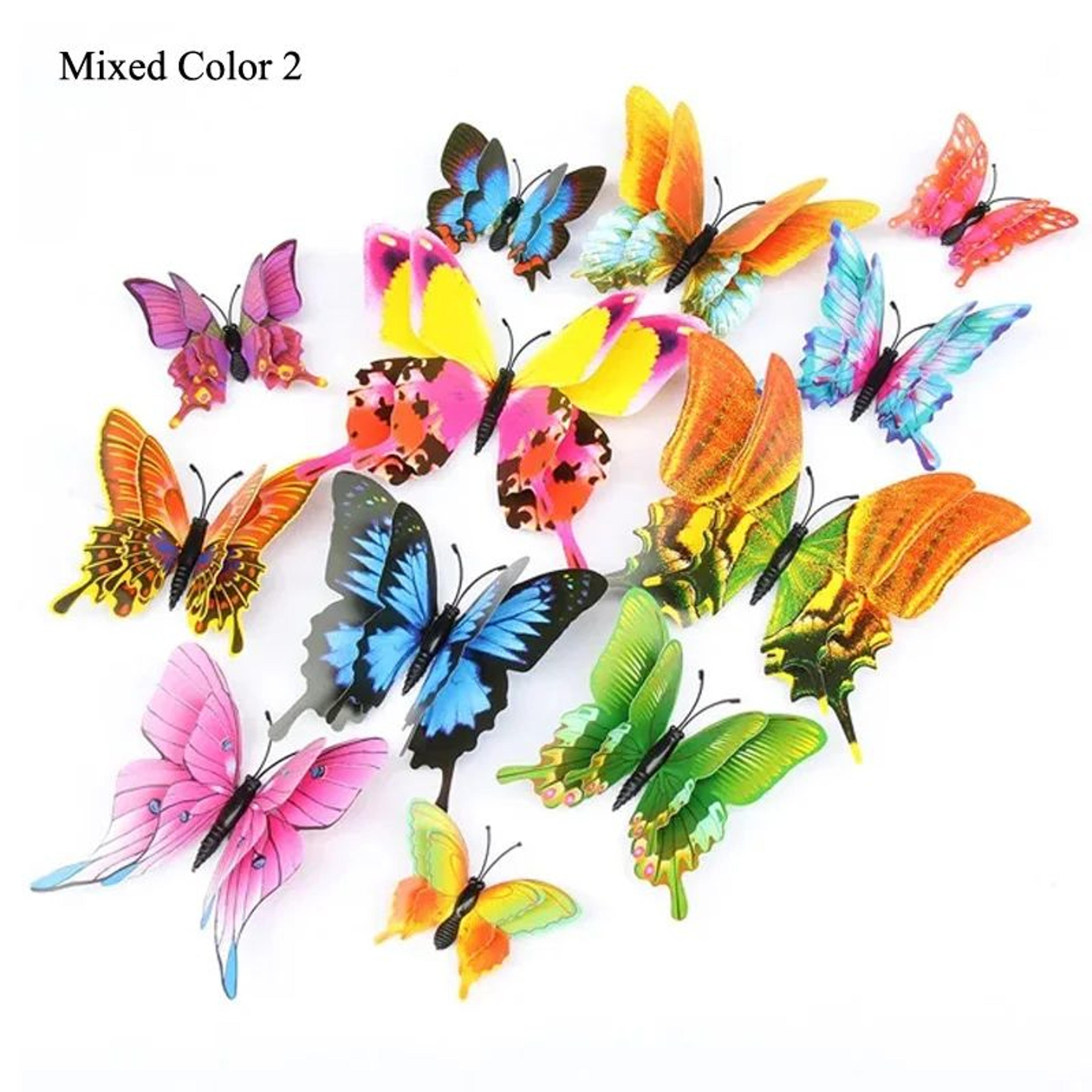 12PCS 3D Double Layer Butterfly Wall Stickers Decor Set 7