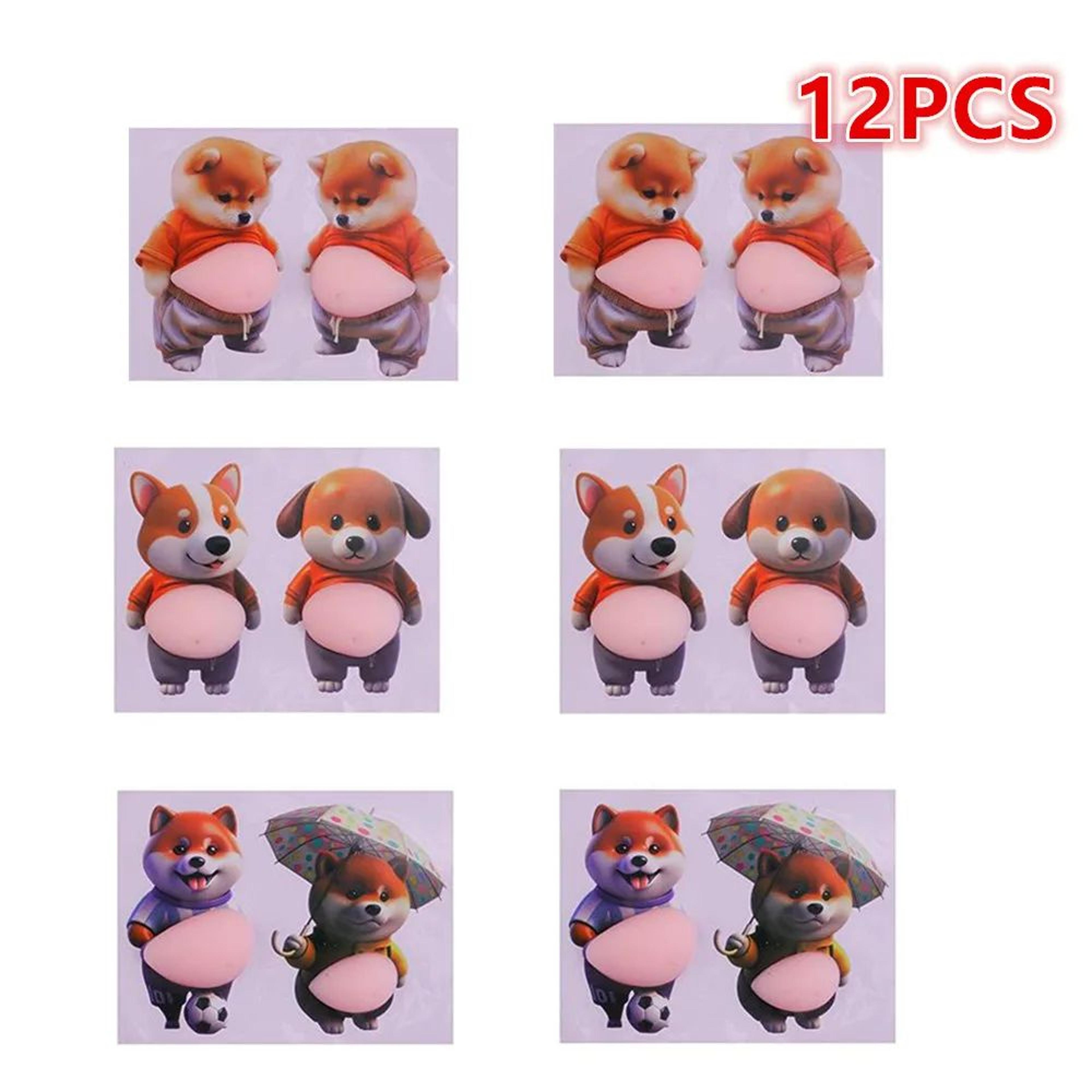 3D Shiba Inu Silicone Self Adhesive Stickers 14