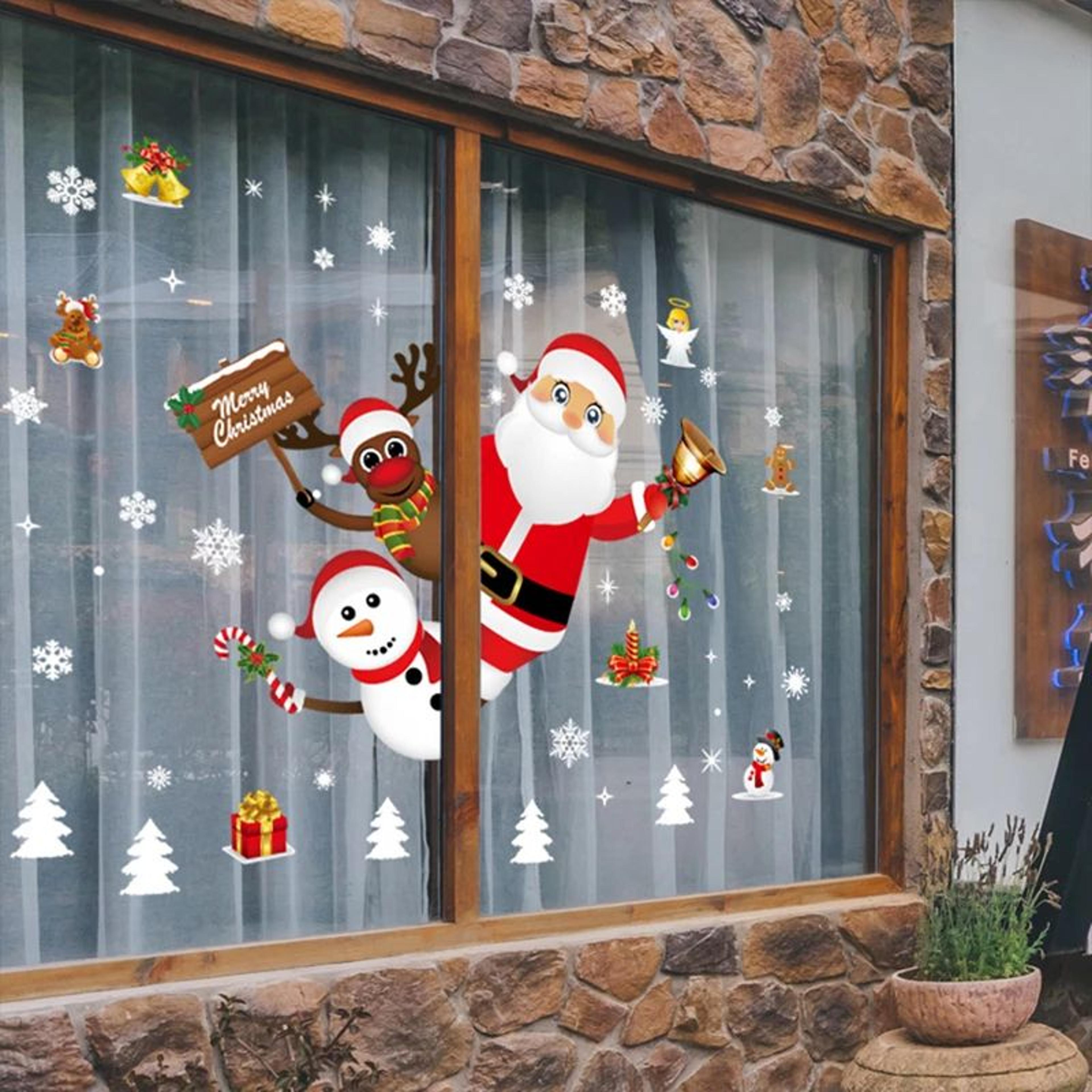 merry christmas window stickers holiday wall decor