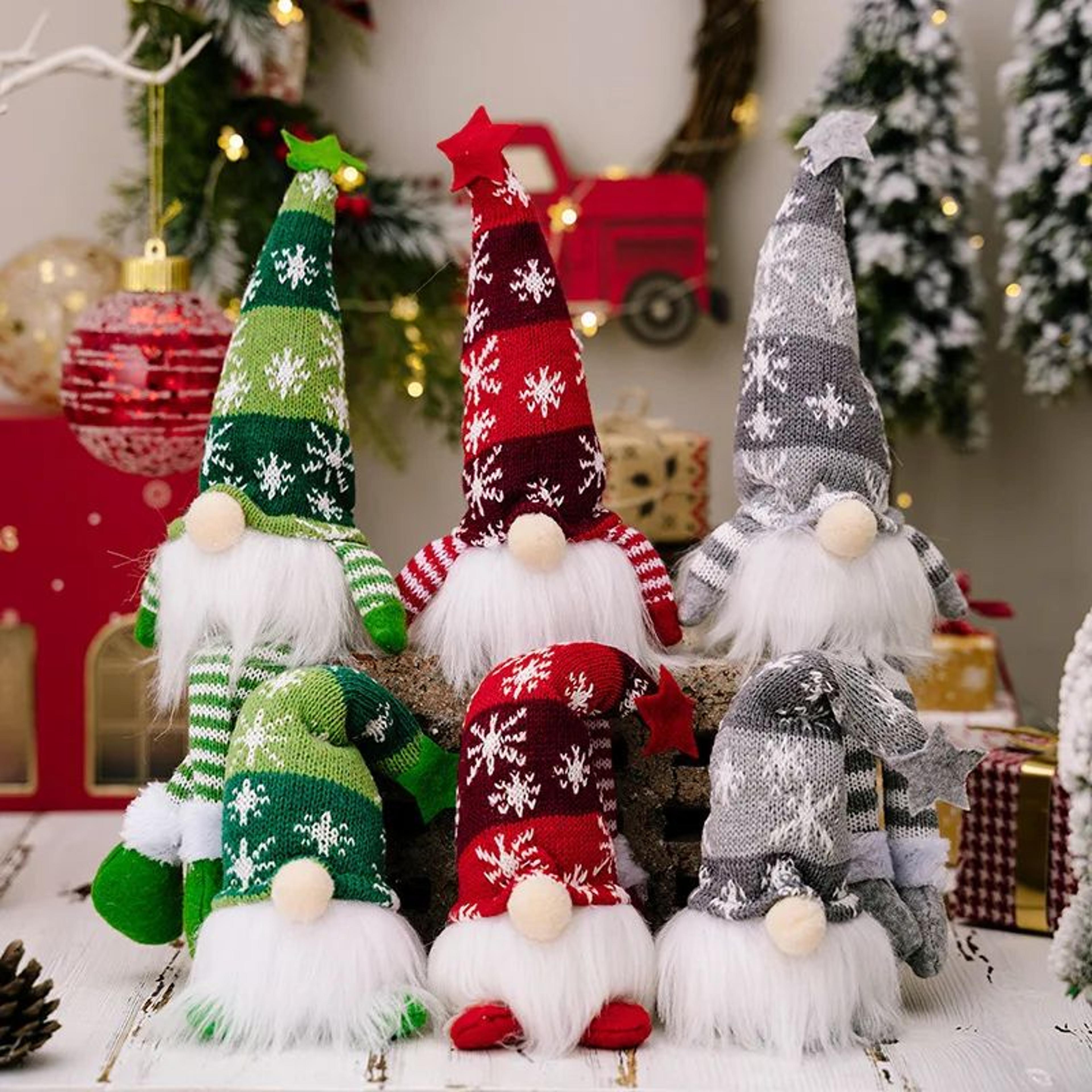 LED Lighted Faceless Christmas Gnome Elf Plush Doll 4