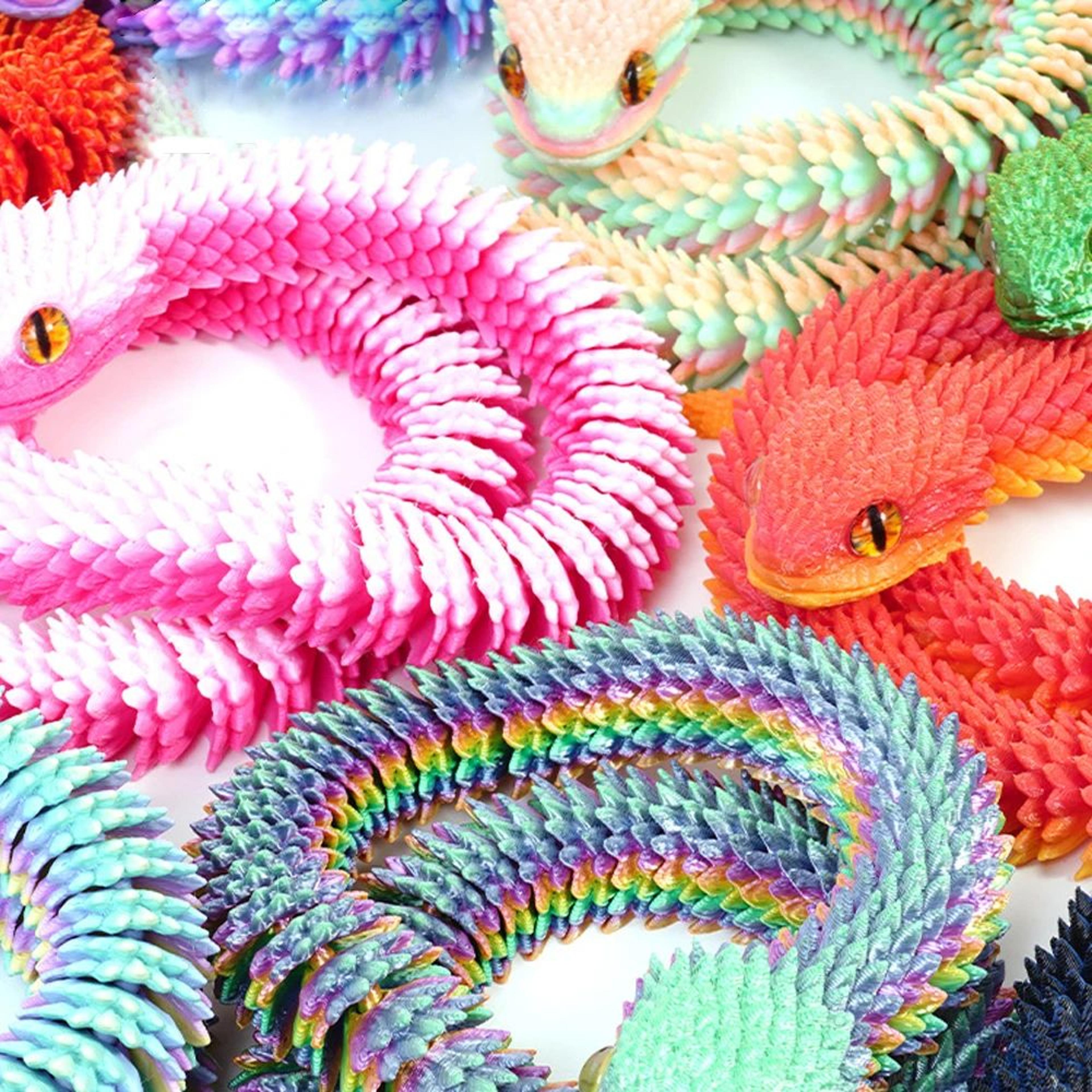 3D Printed Luminous Articulated Snake Desk Decor 4