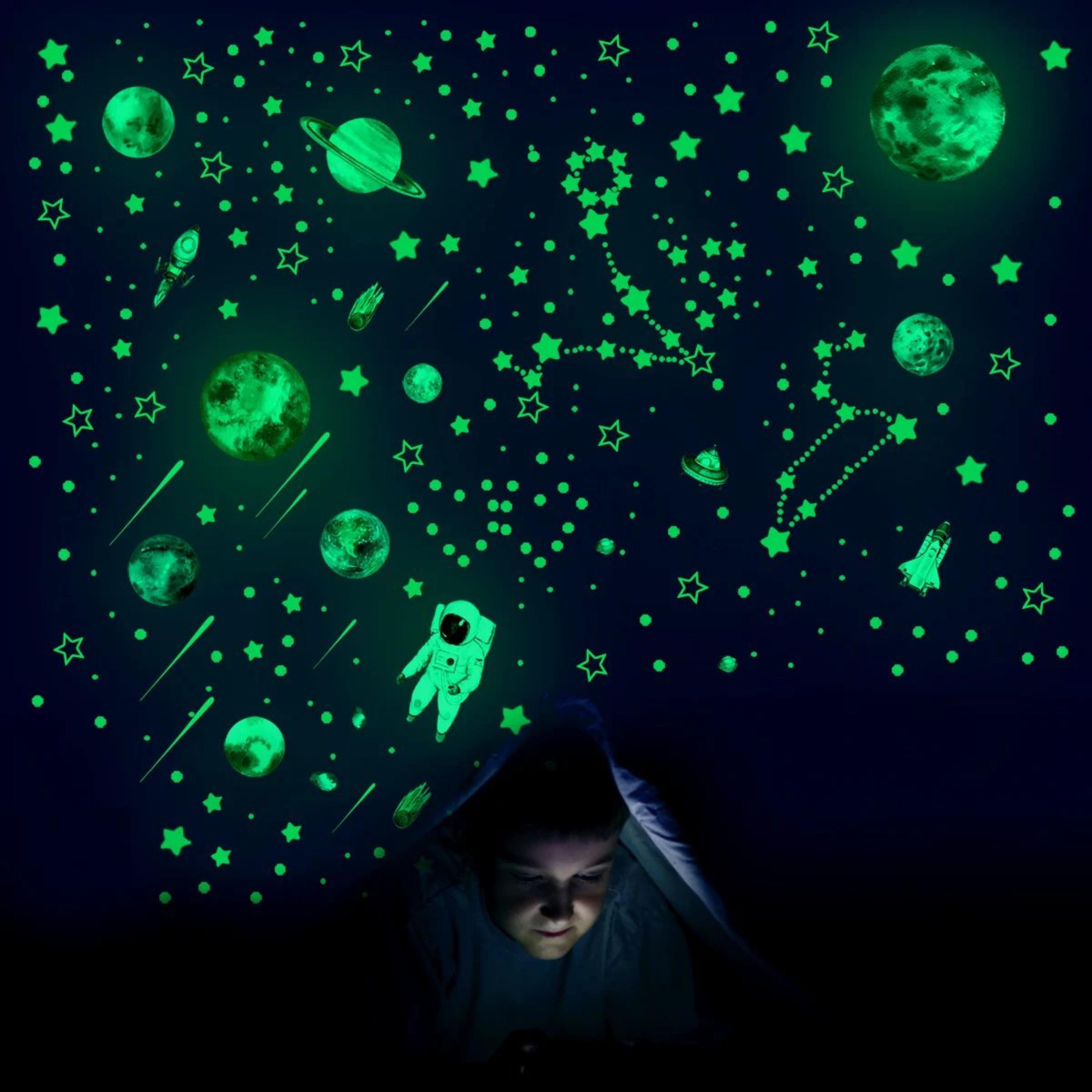glow in the dark space wall sticker set