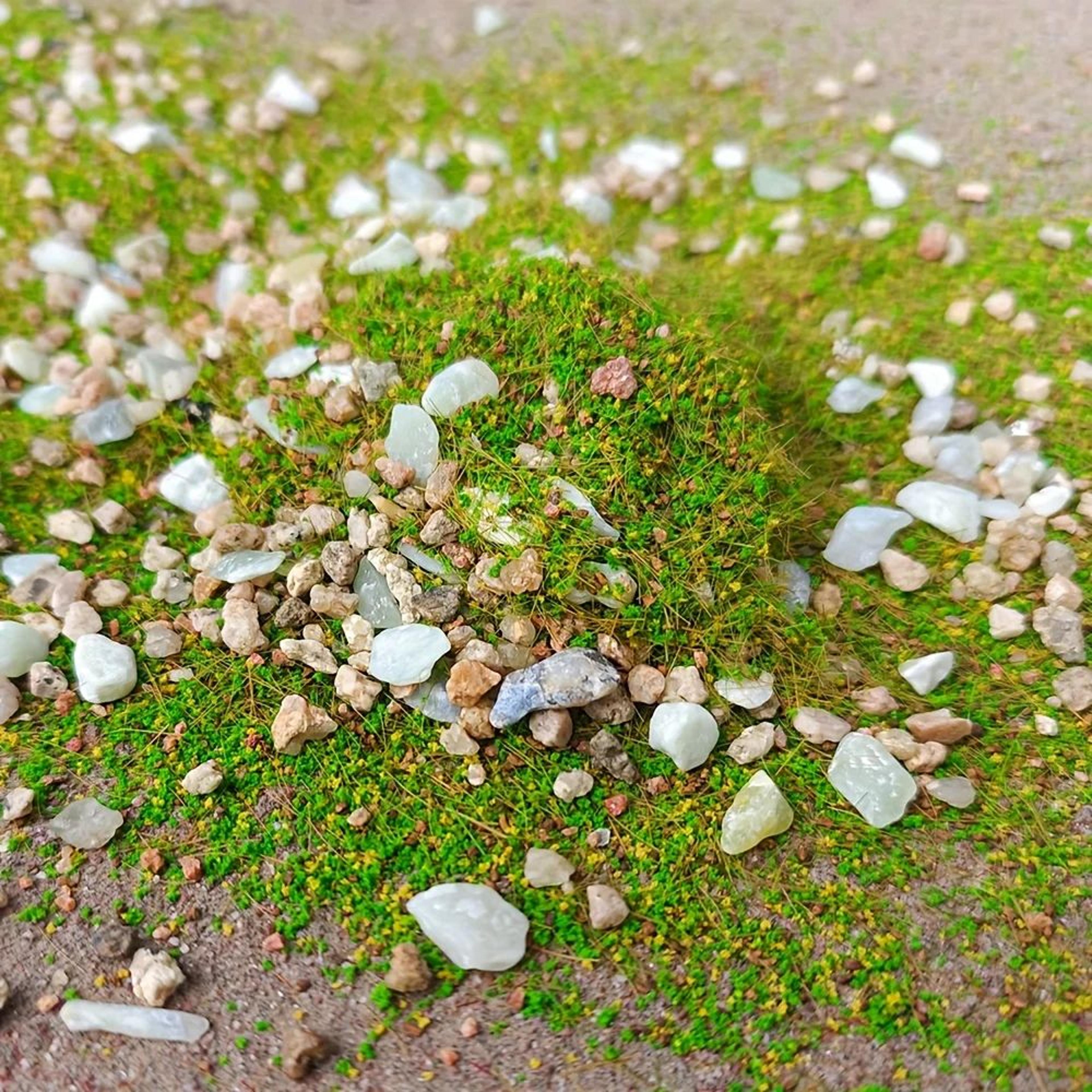 Realistic Grass And Stone Miniature Scenery Mix 4