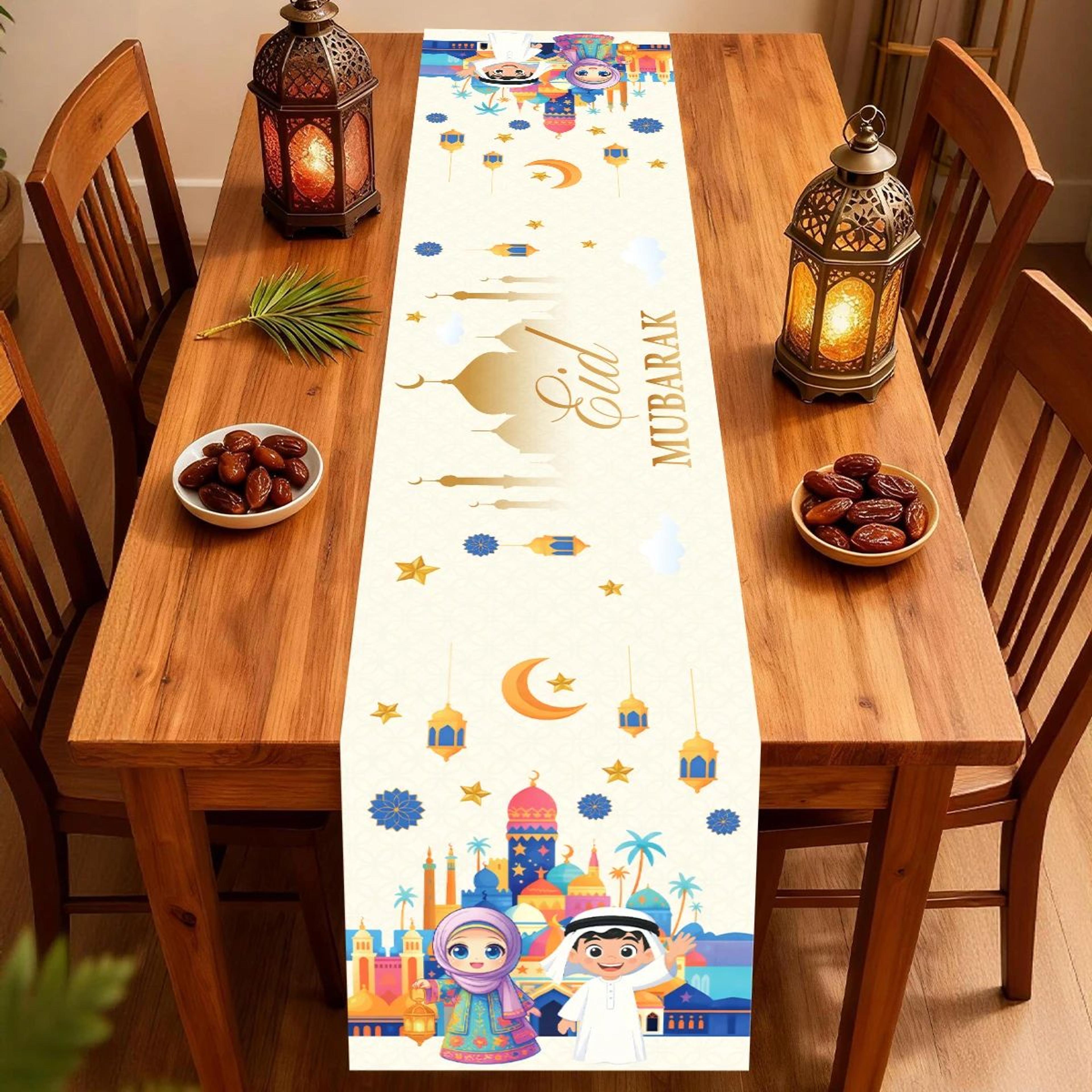 Eid Mubarak Ramadan Decorative Table Runner 3