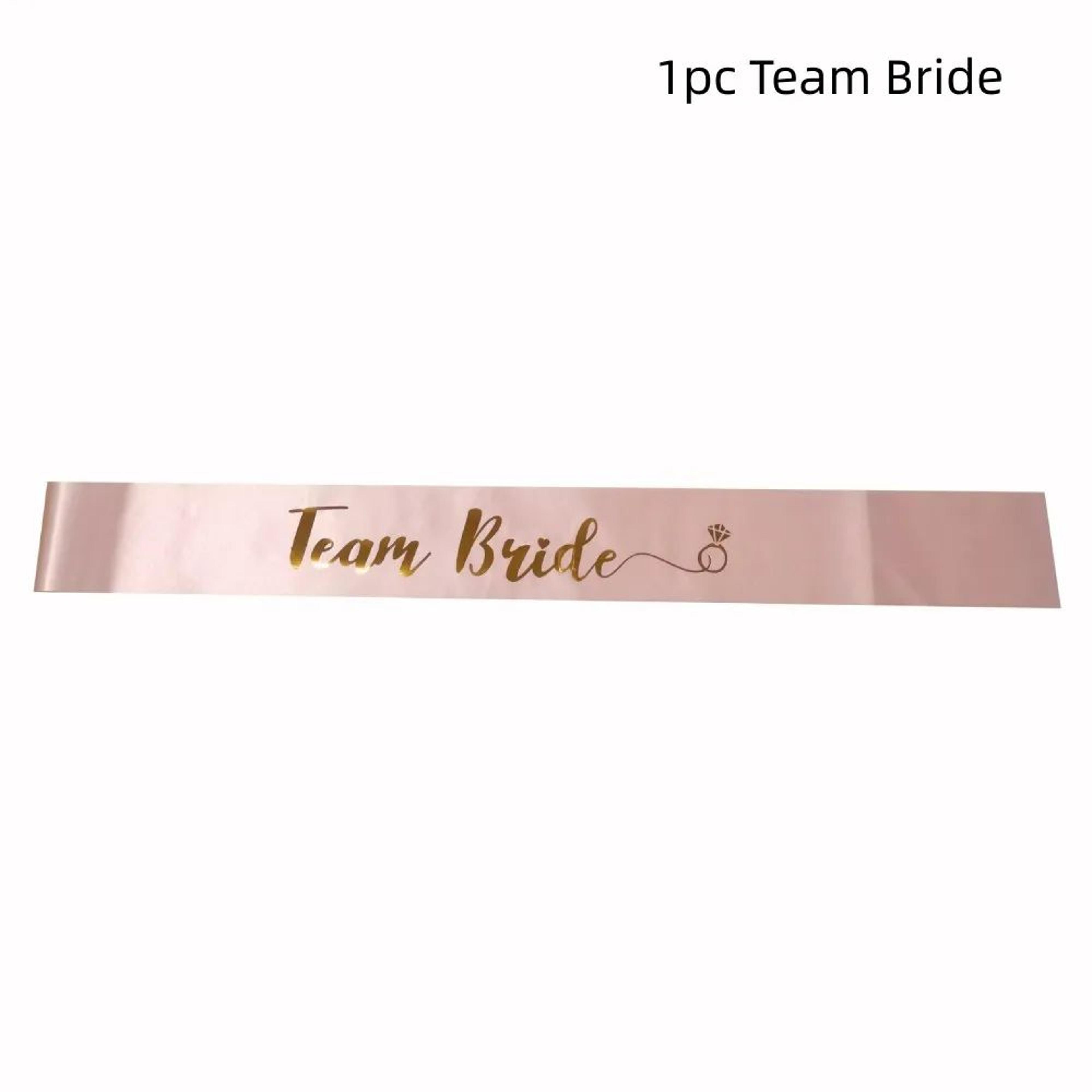 Rose Gold Bride To Be Satin Sash Set 6