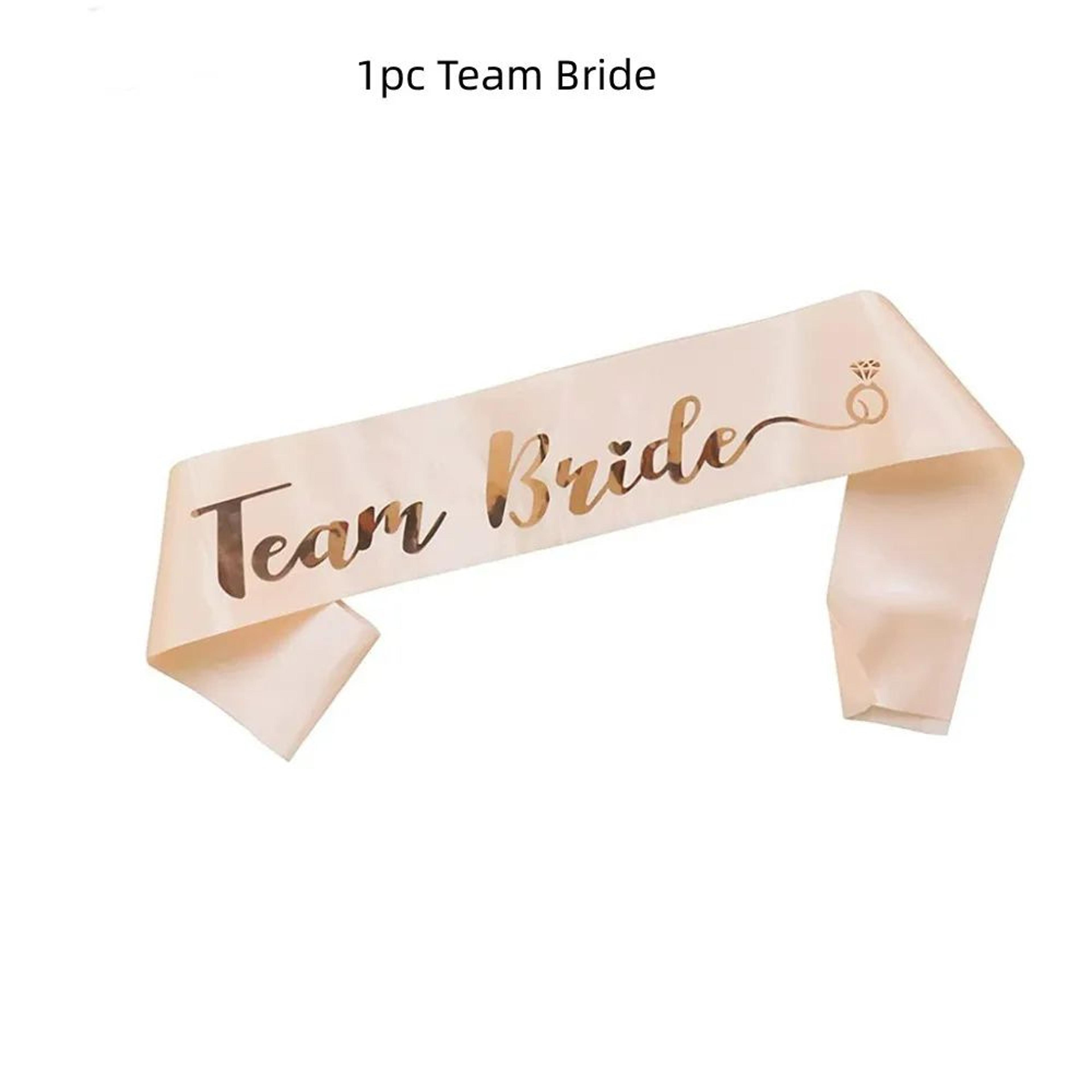 Rose Gold Bride To Be Satin Sash Set 9