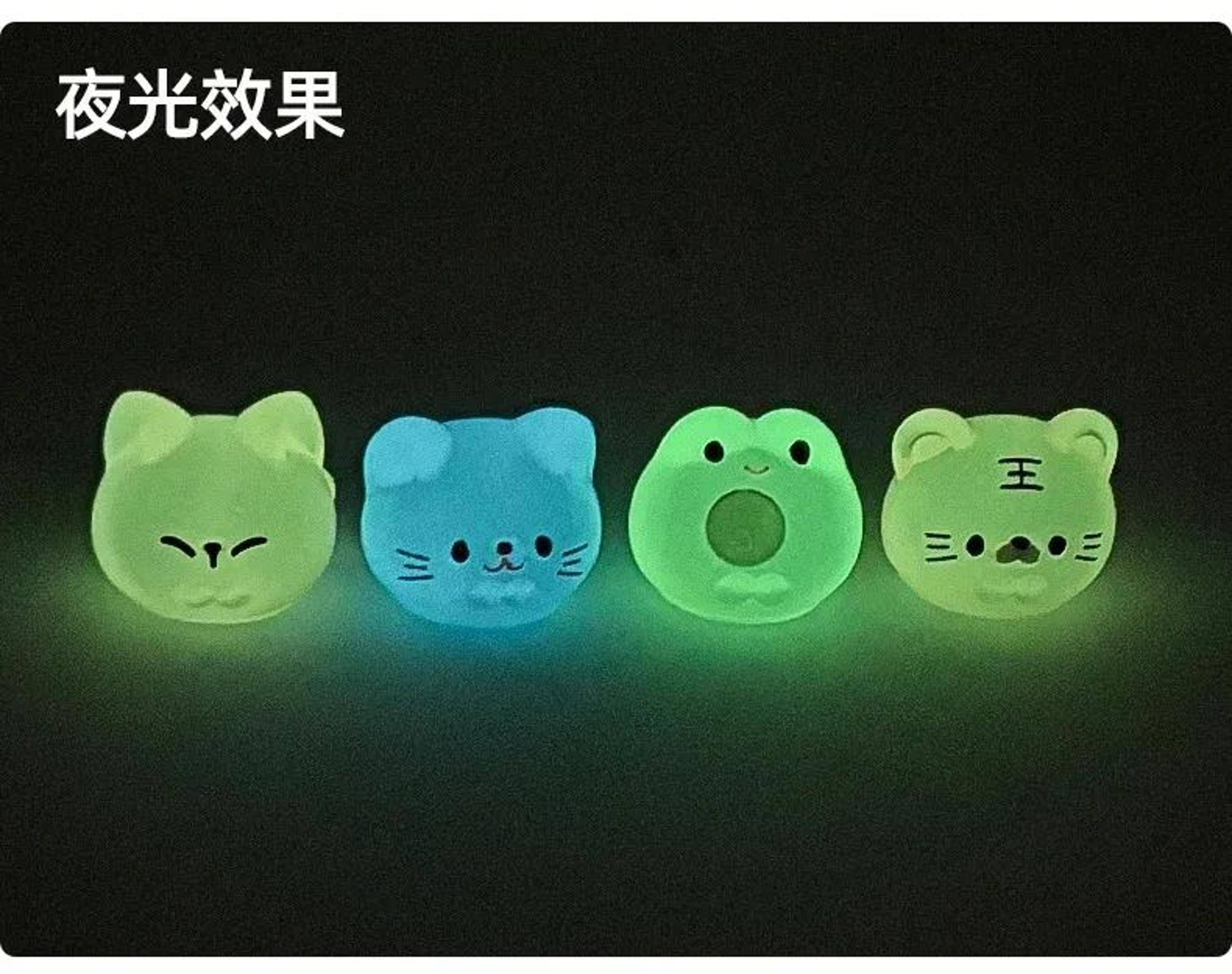 Luminous Mini Animal Resin Figurine Set 6