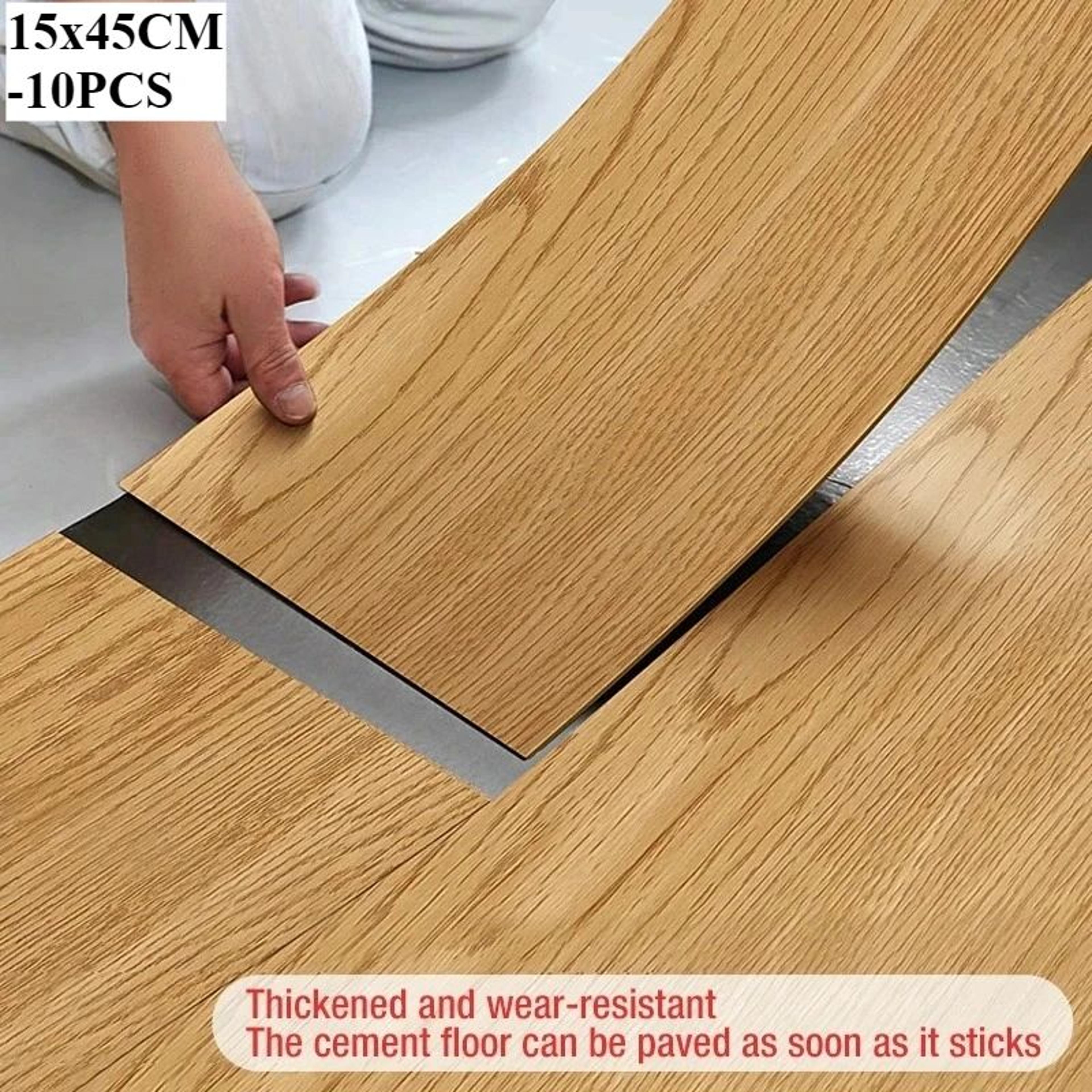 wood grain self adhesive floor stickers