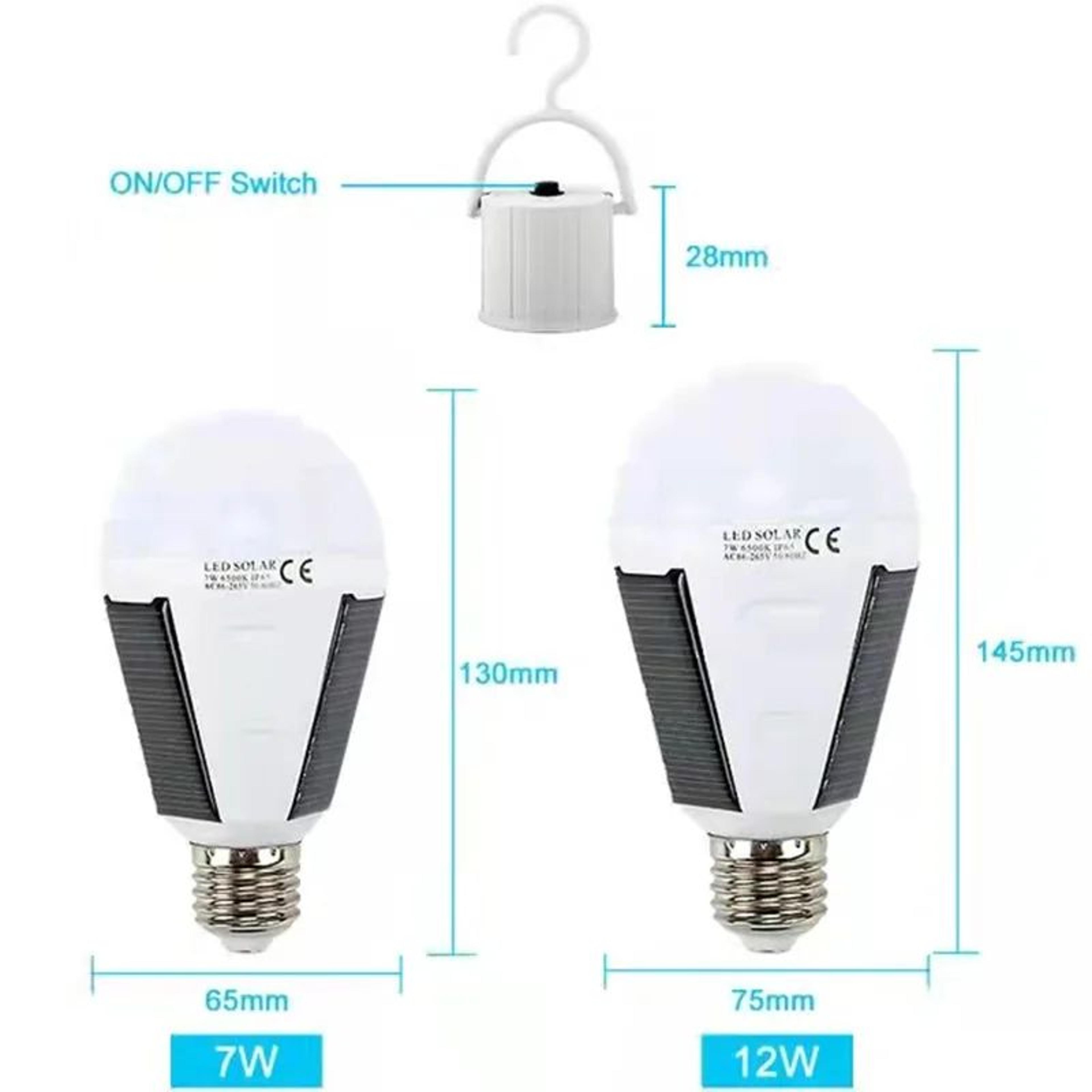 Rechargeable E27 Solar Emergency LED Bulb 4