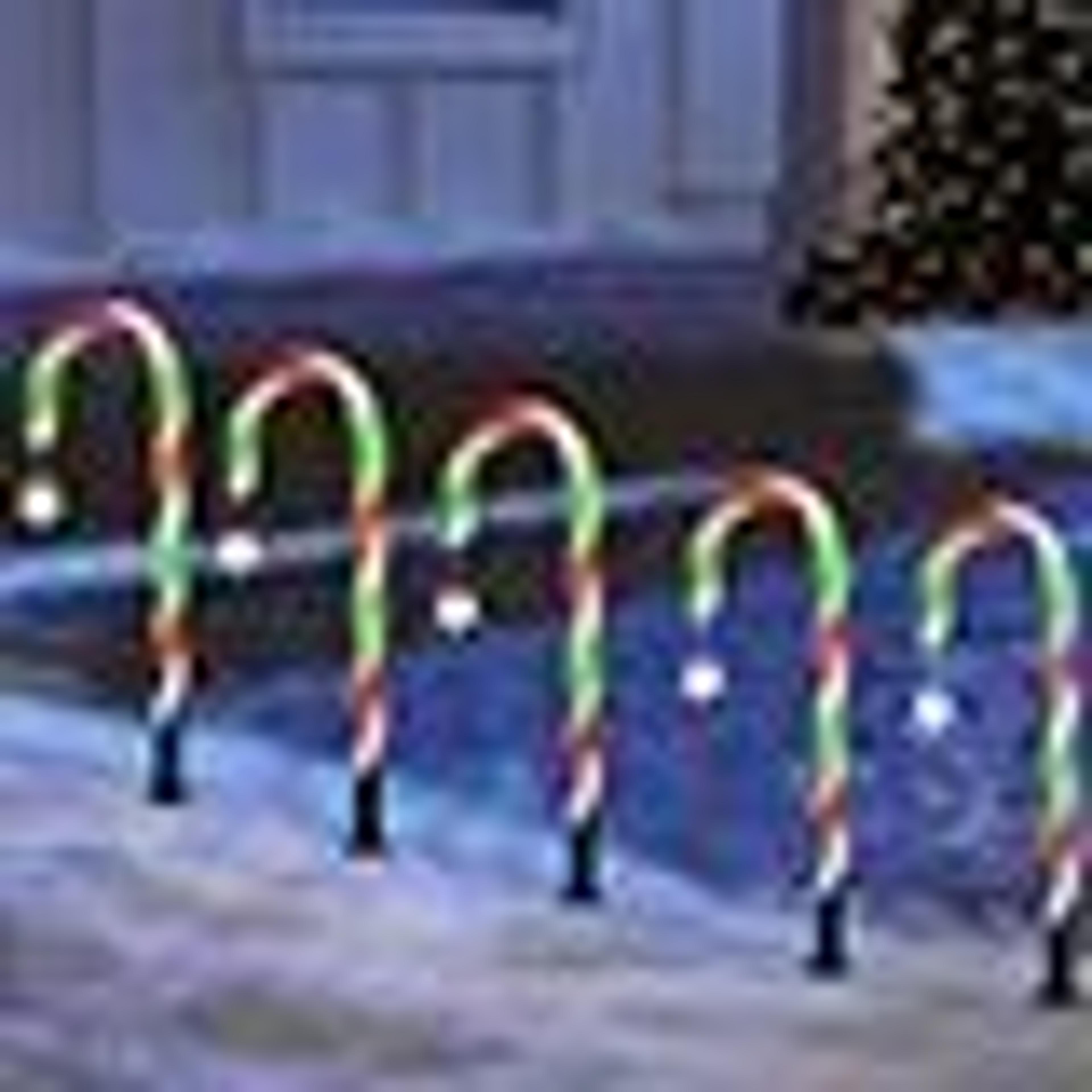 Solar Candy Cane Christmas Pathway Lights 4