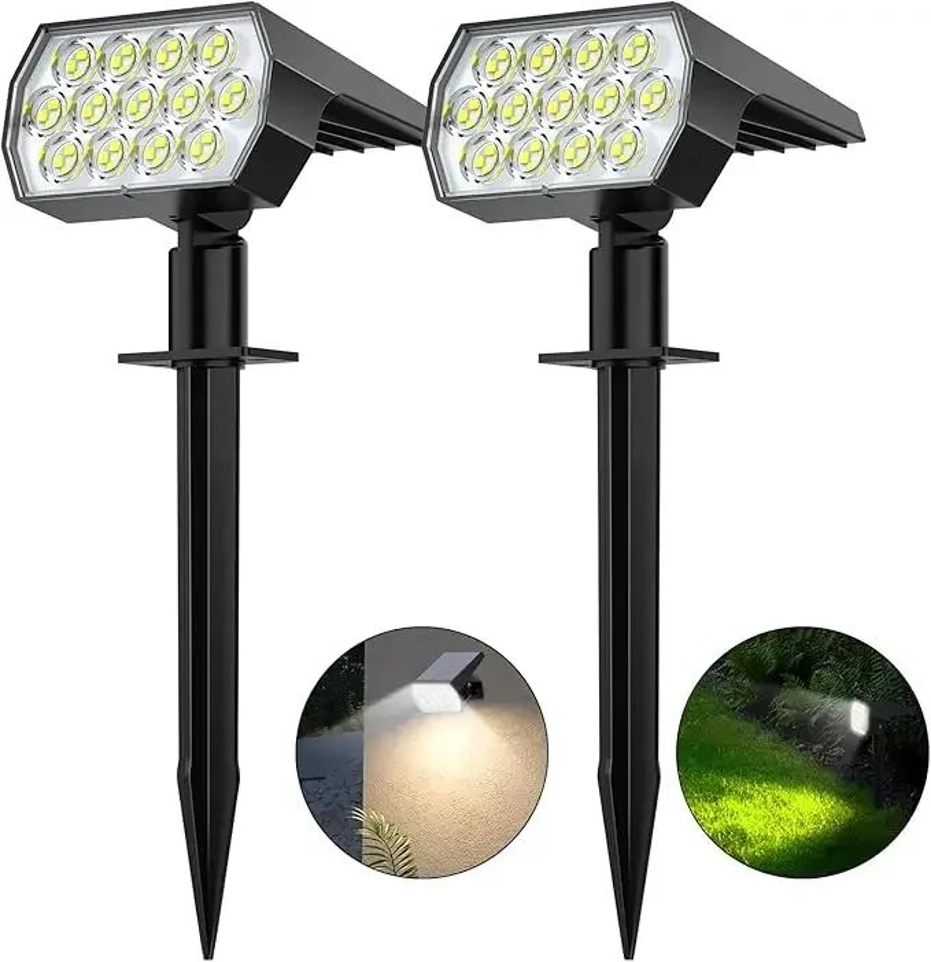 SuperBright 52 LED Solar Landscape Spotlights 7