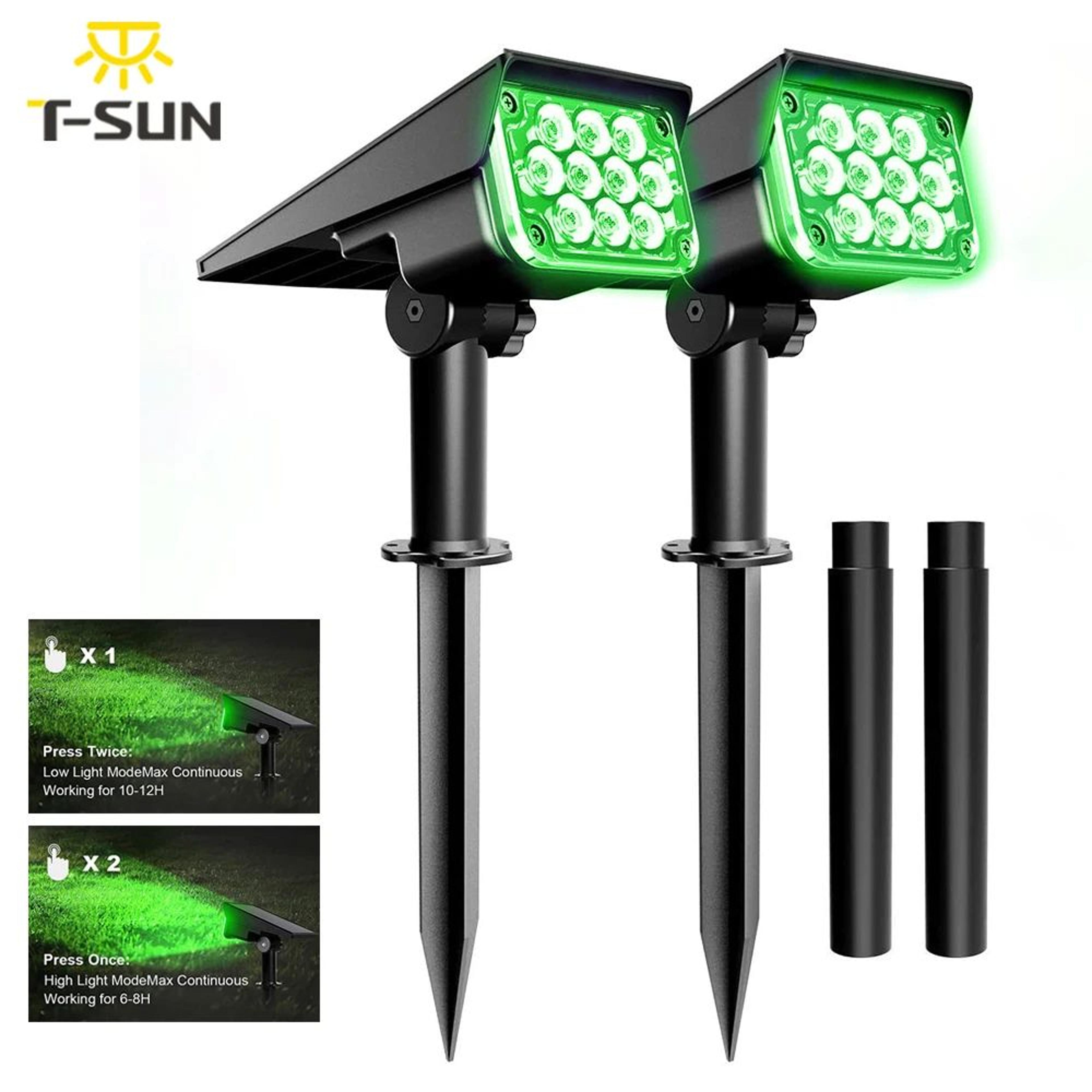 T SUN Green Solar Landscape Spotlight 0
