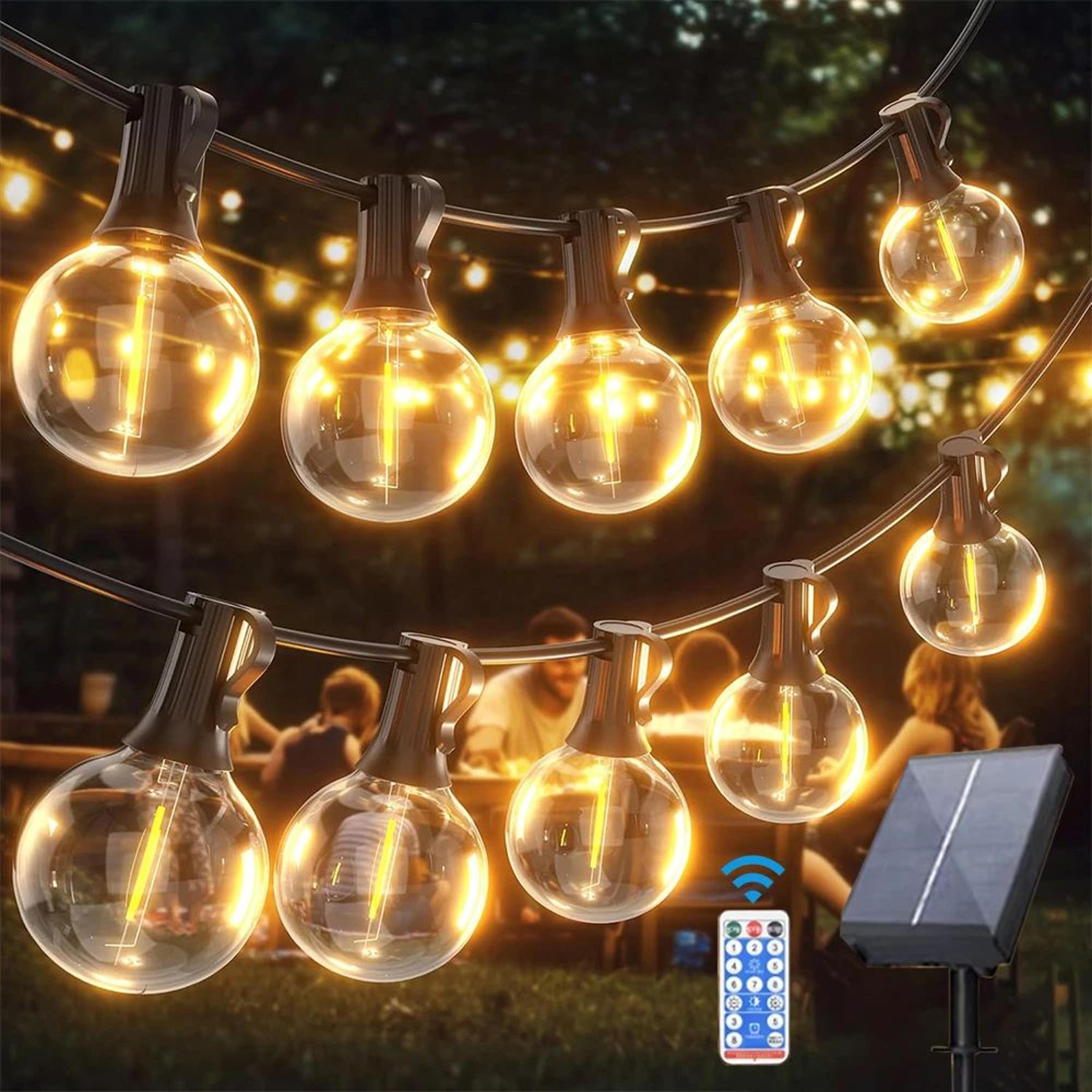 Outdoor Solar G40 LED String Lights 0