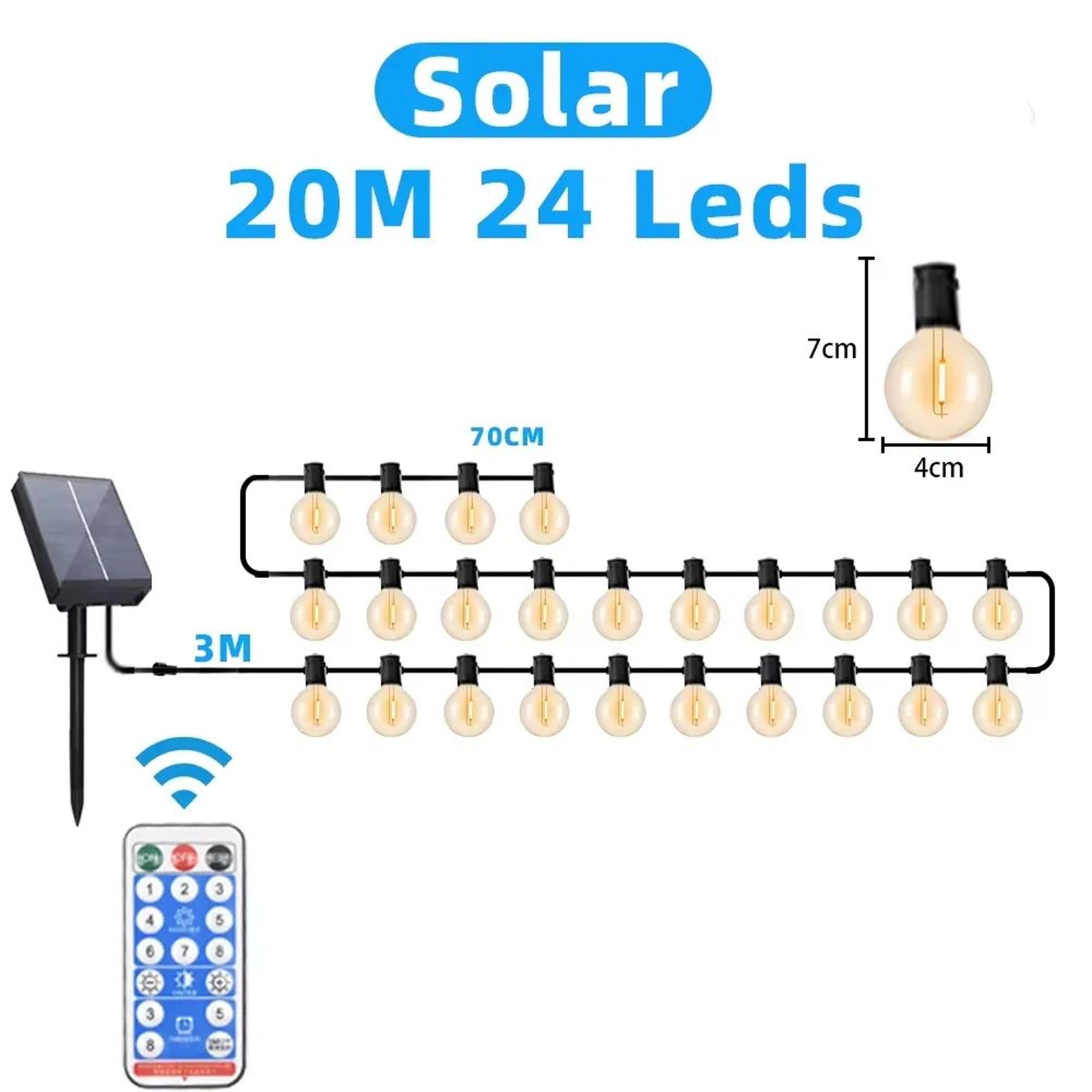 Outdoor Solar G40 LED String Lights 7