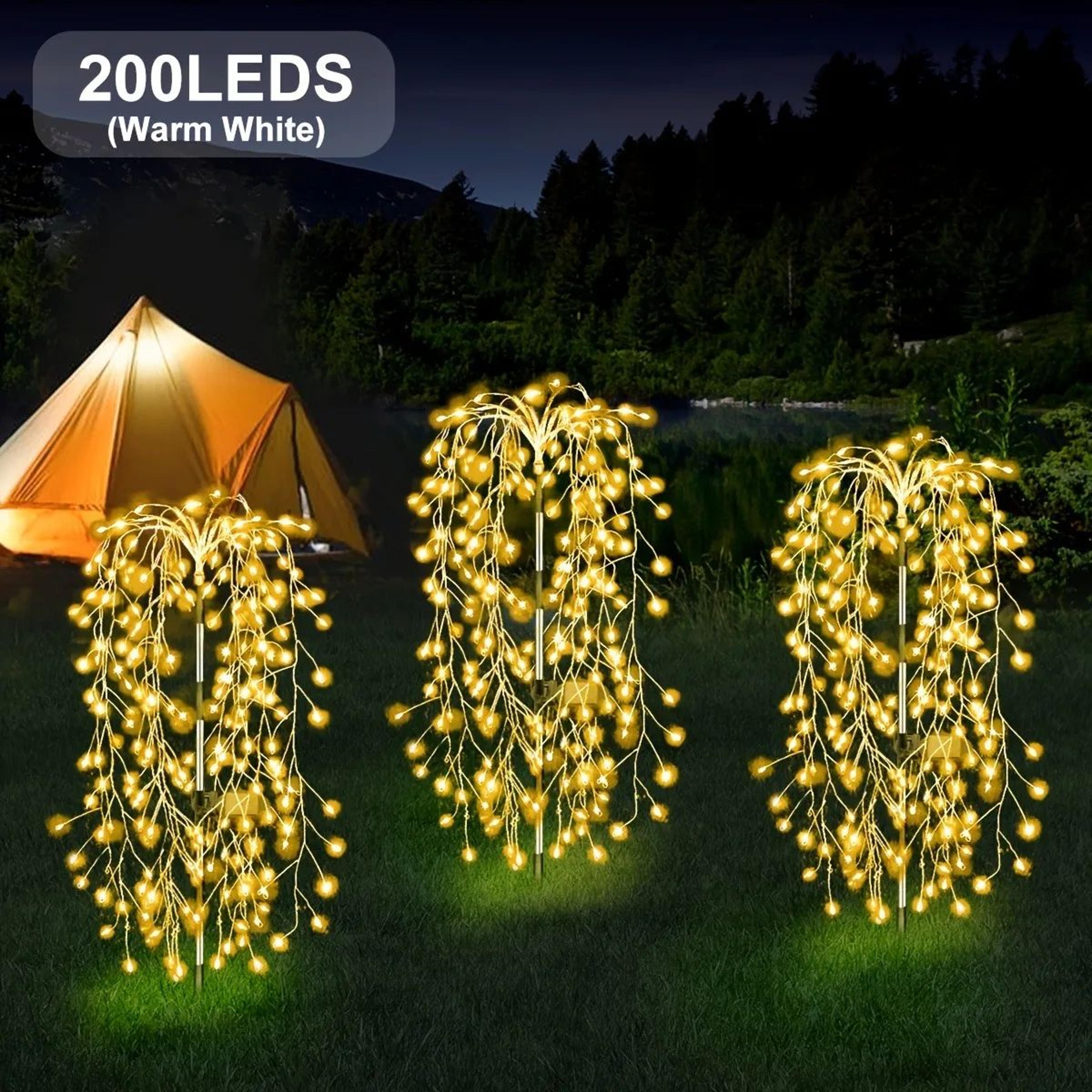 200 LED Solar Firecracker Willow Garden Light 7