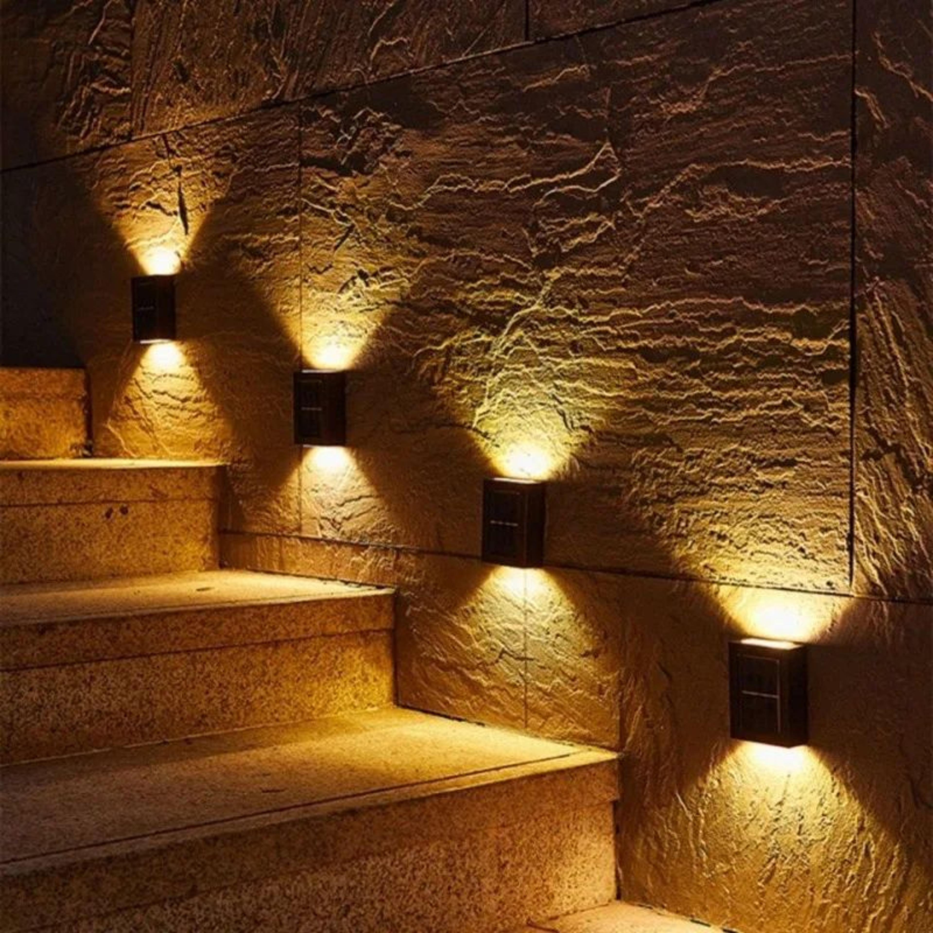 Solar LED Up And Down Outdoor Wall Light 0