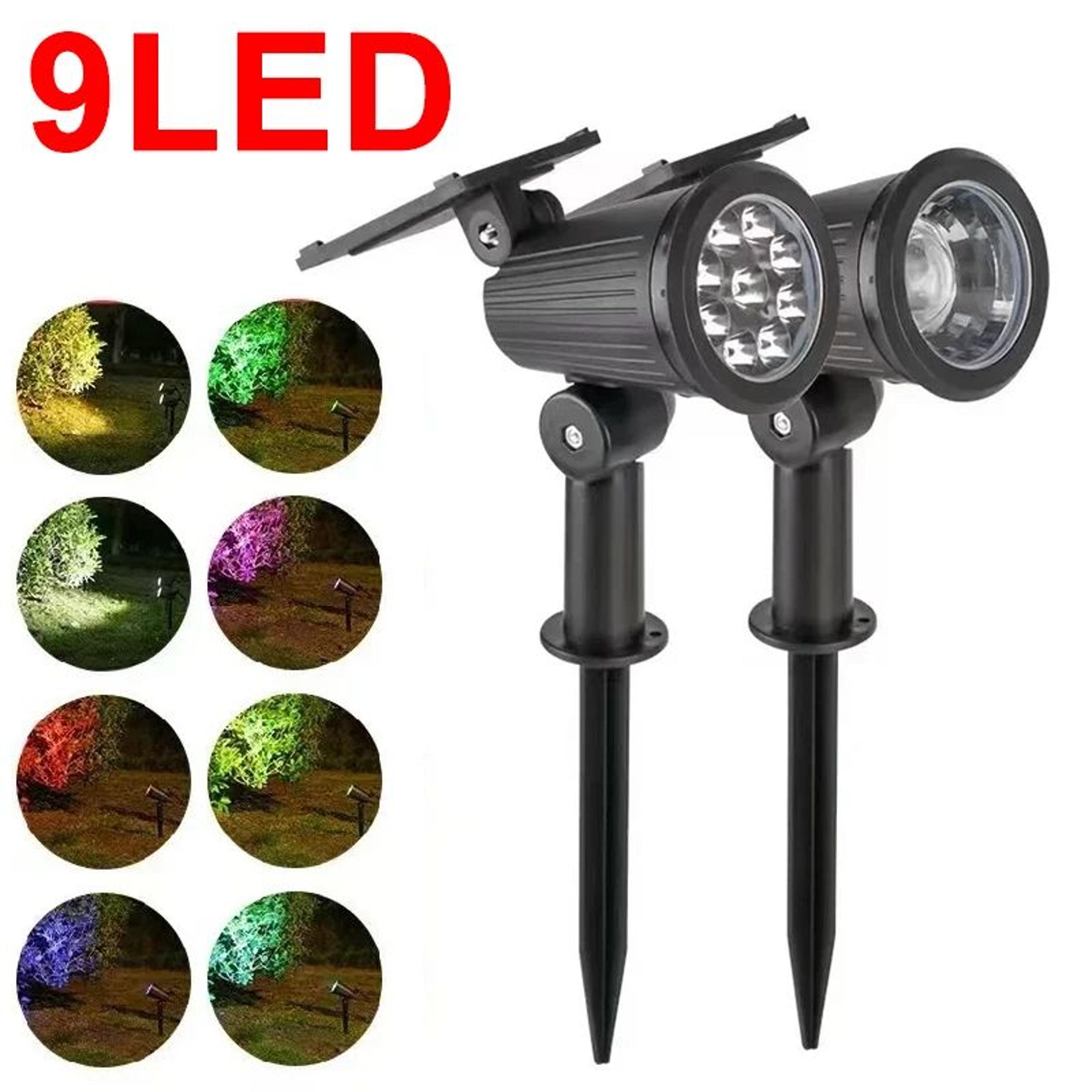 Adjustable 9 LED Solar Garden Spotlight 0