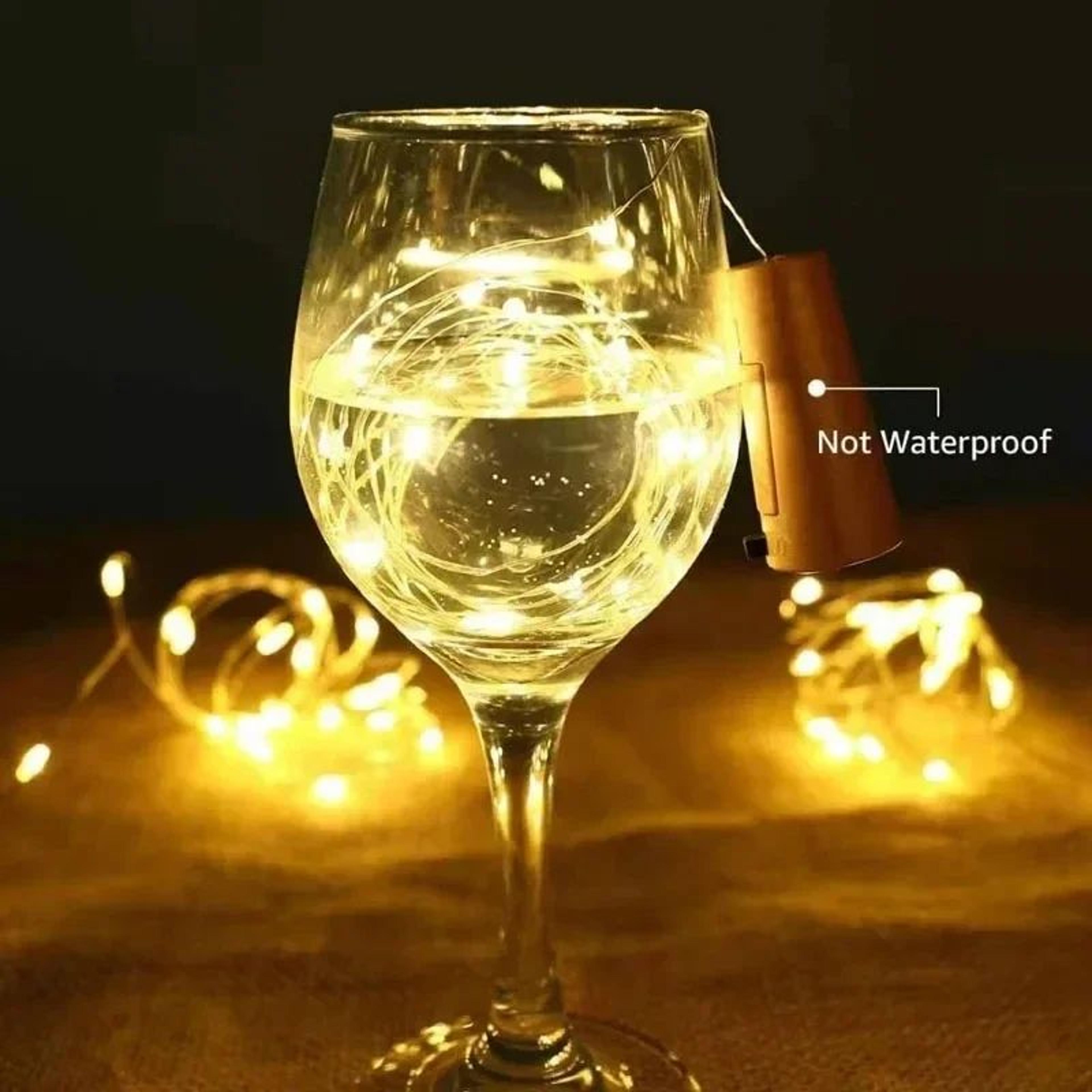 Solar Wine Bottle Cork Fairy String Lights 3