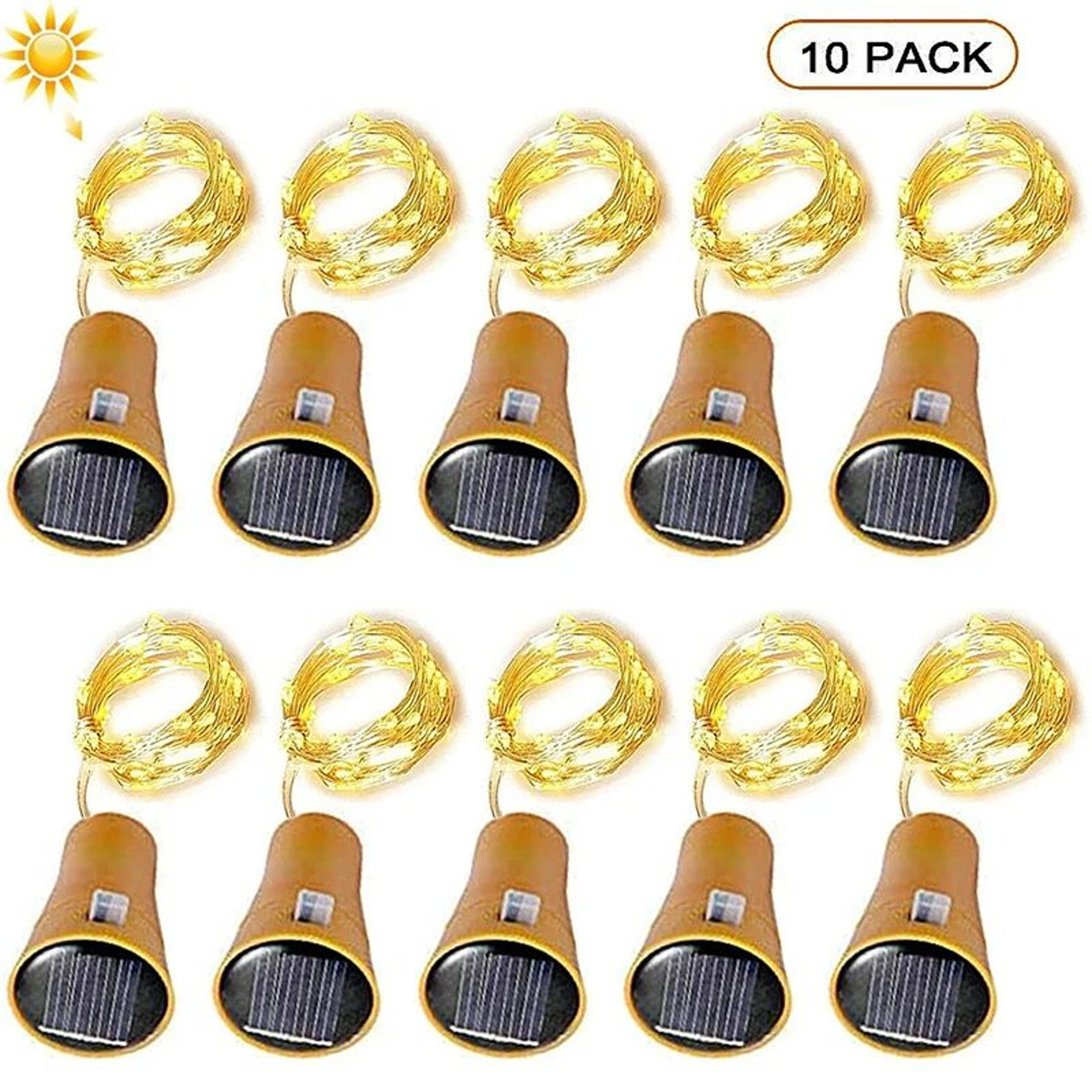 Solar Wine Bottle Cork Fairy String Lights 6
