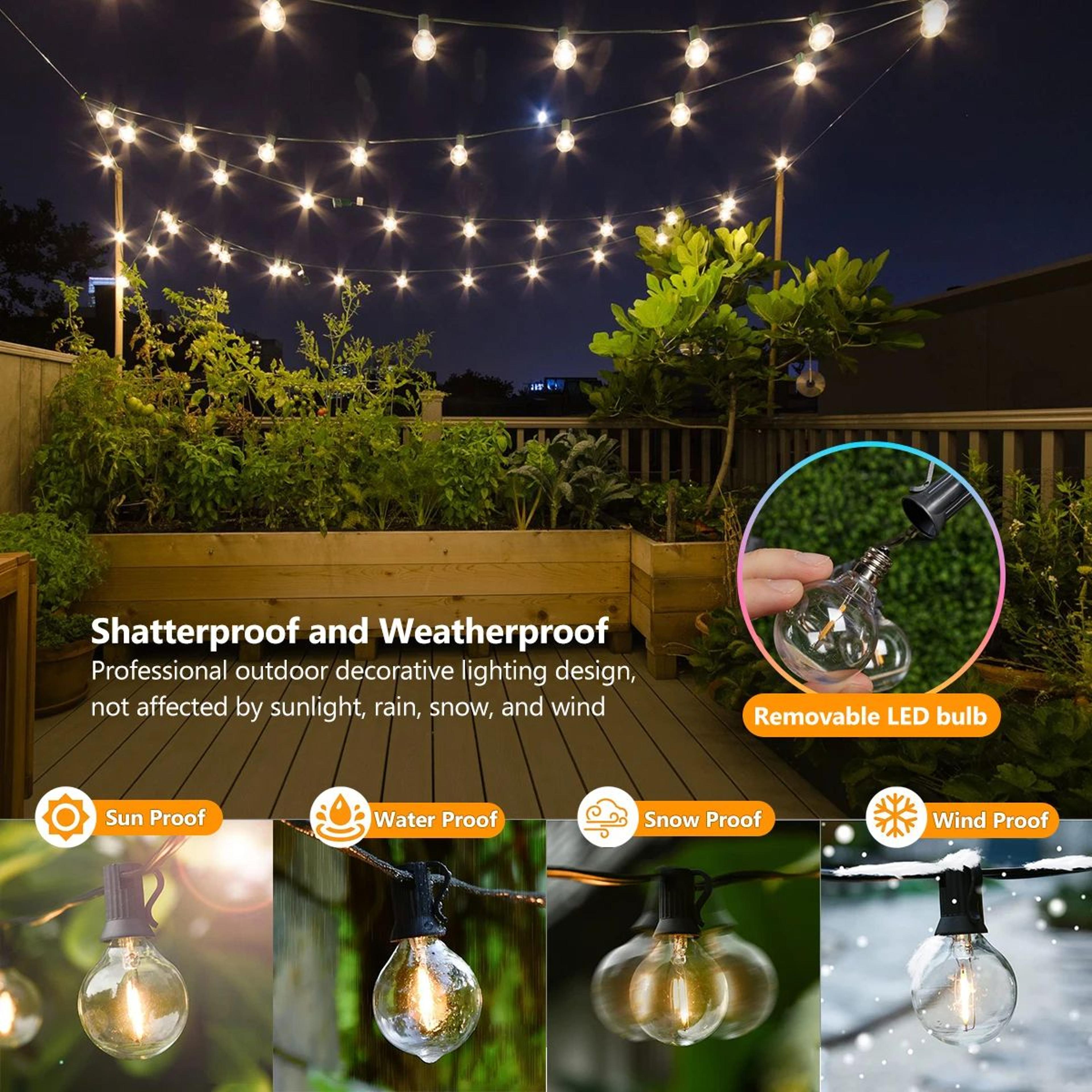 Solar G40 Patio String Lights 4
