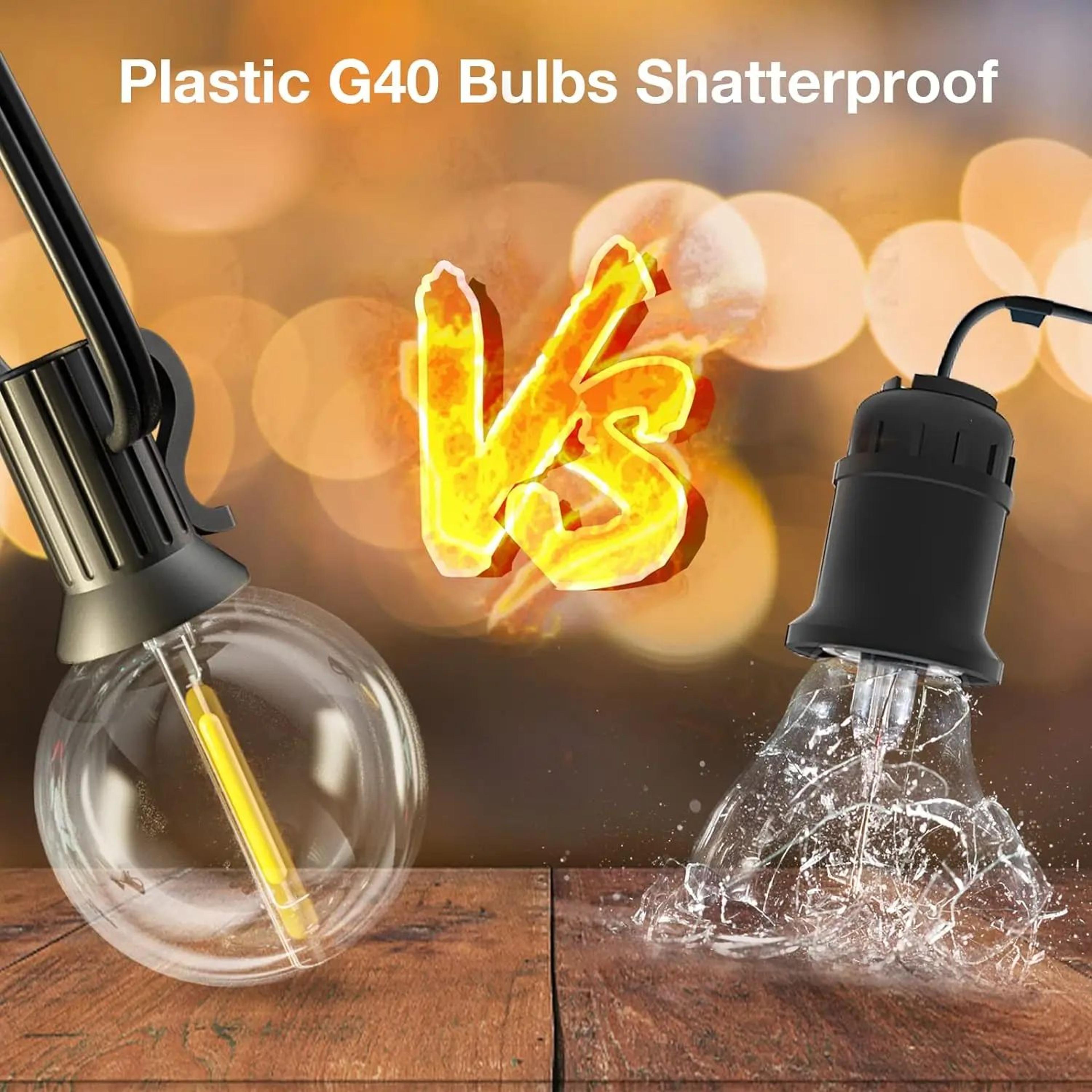 Solar G40 Patio String Lights 10