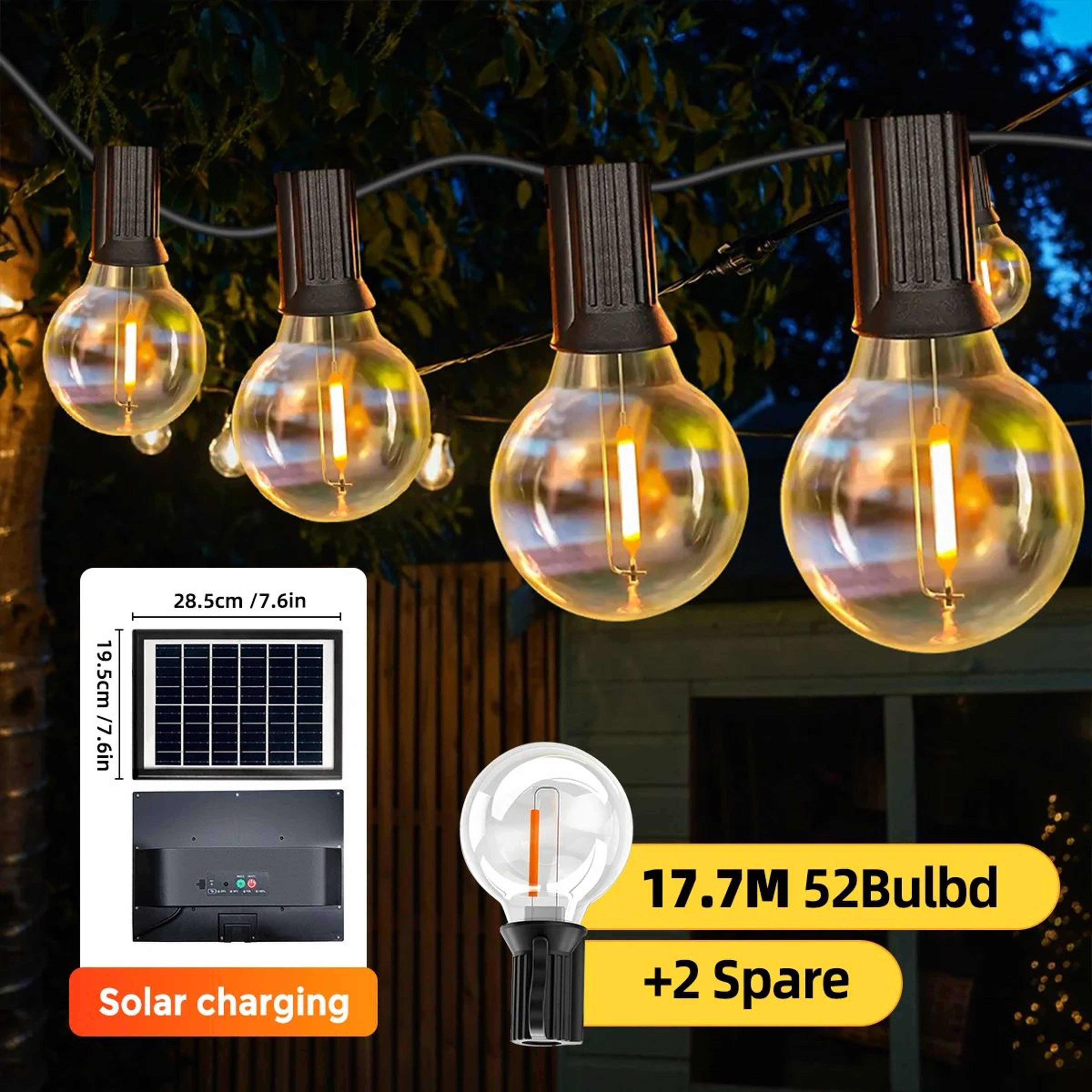 Solar G40 Patio String Lights 17