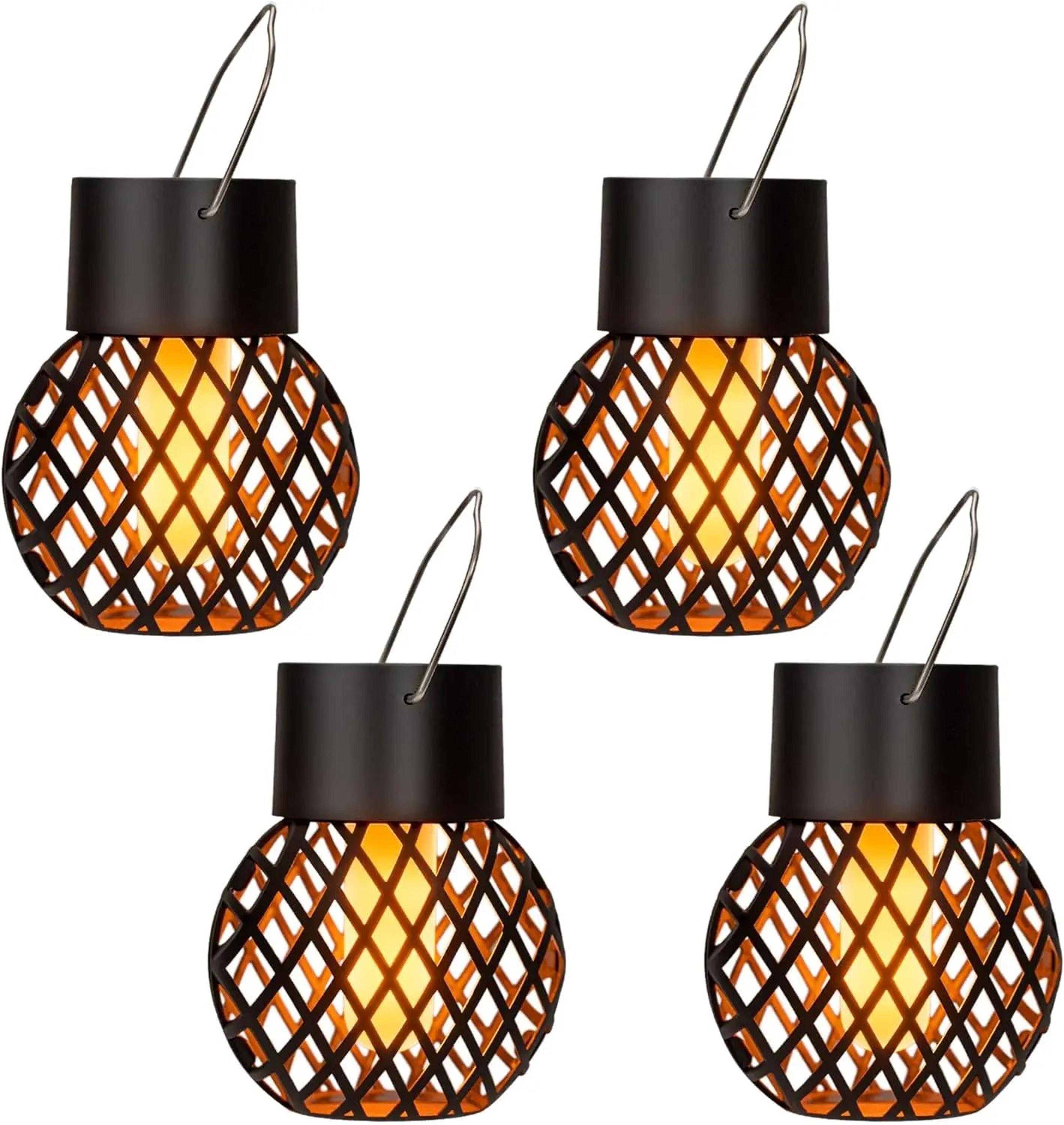 Solar Fairy Light Flickering Flame Hanging Lantern 6