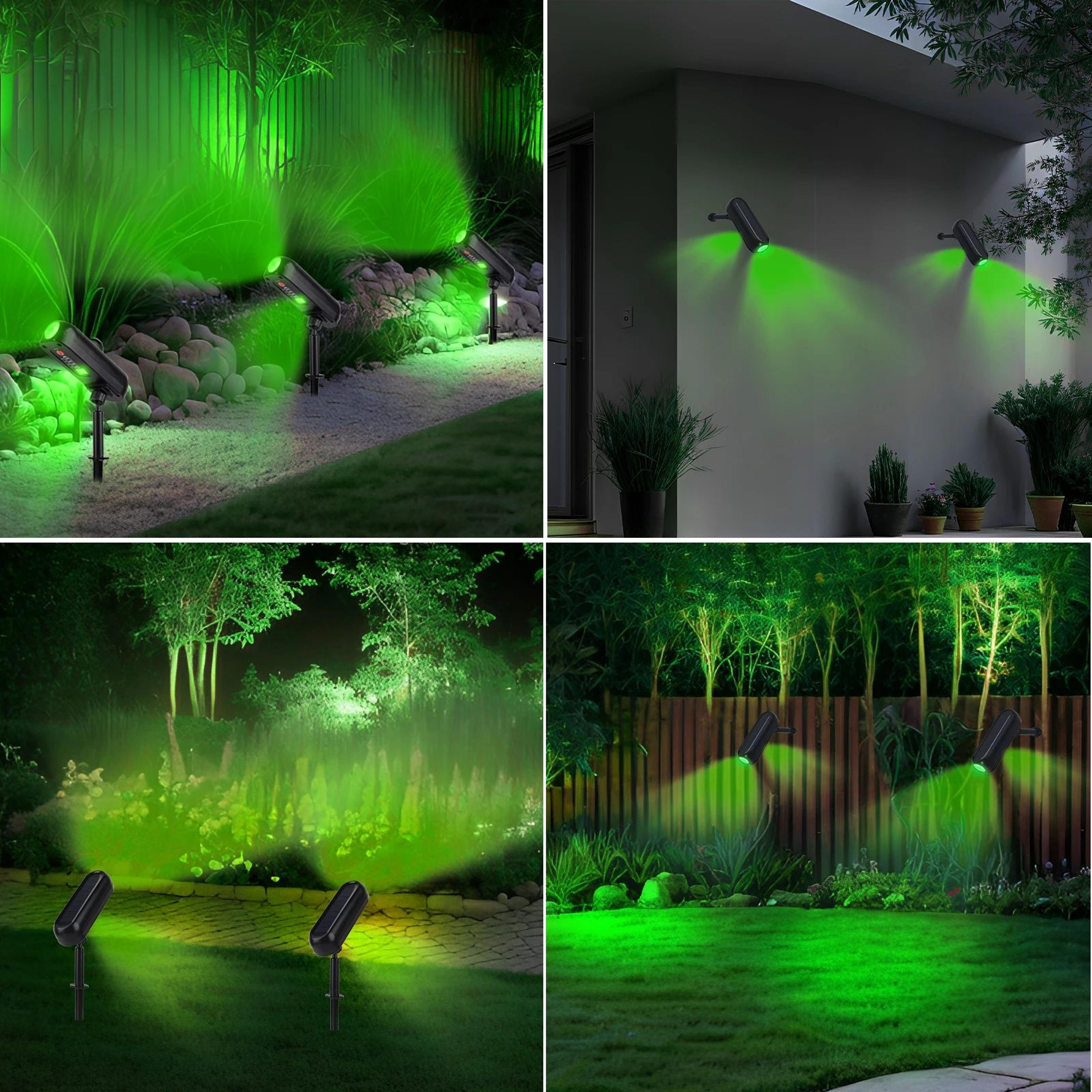 Solar Green Landscape Uplights 6