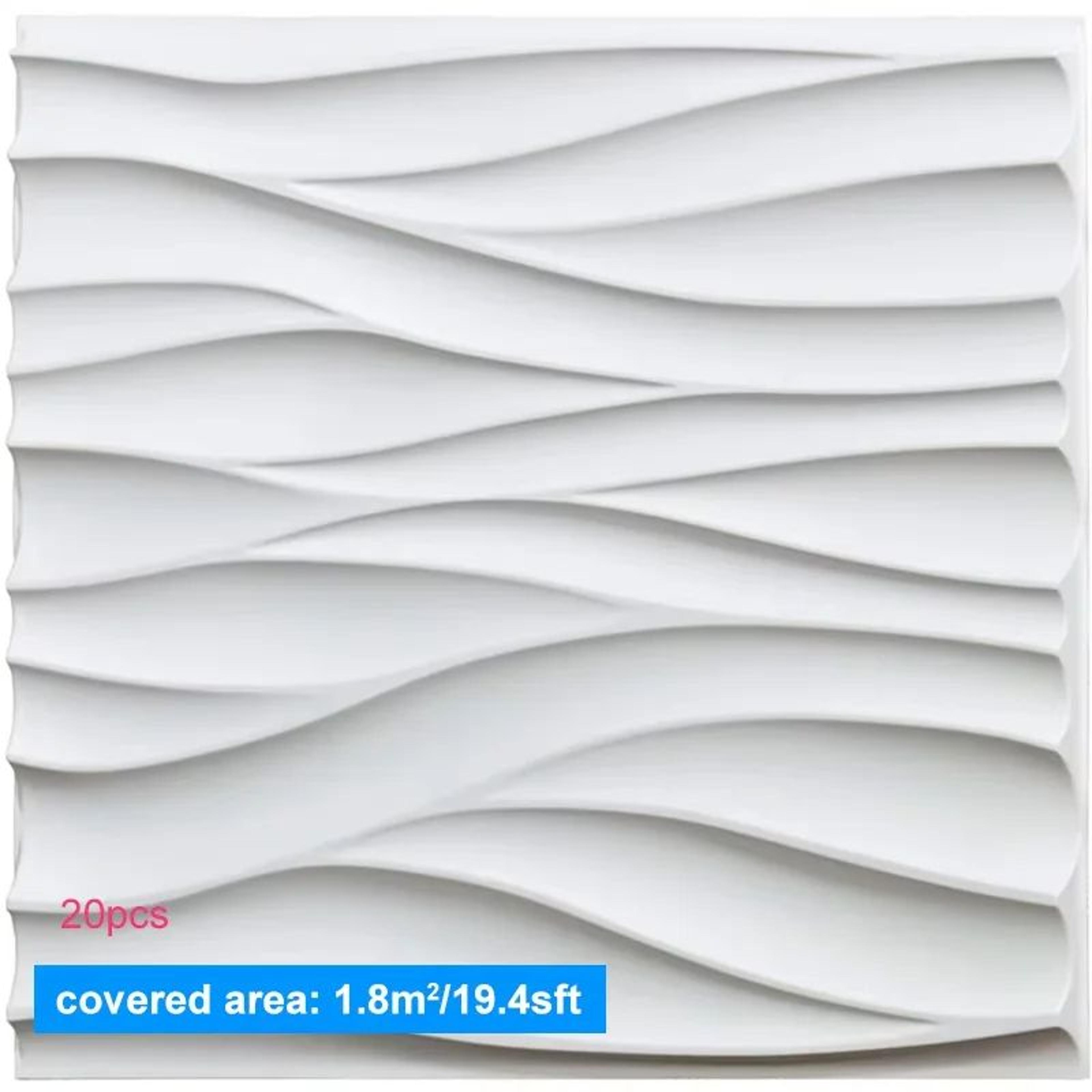 3D Decorative Wall Panel Tiles 20 Piece Set 18