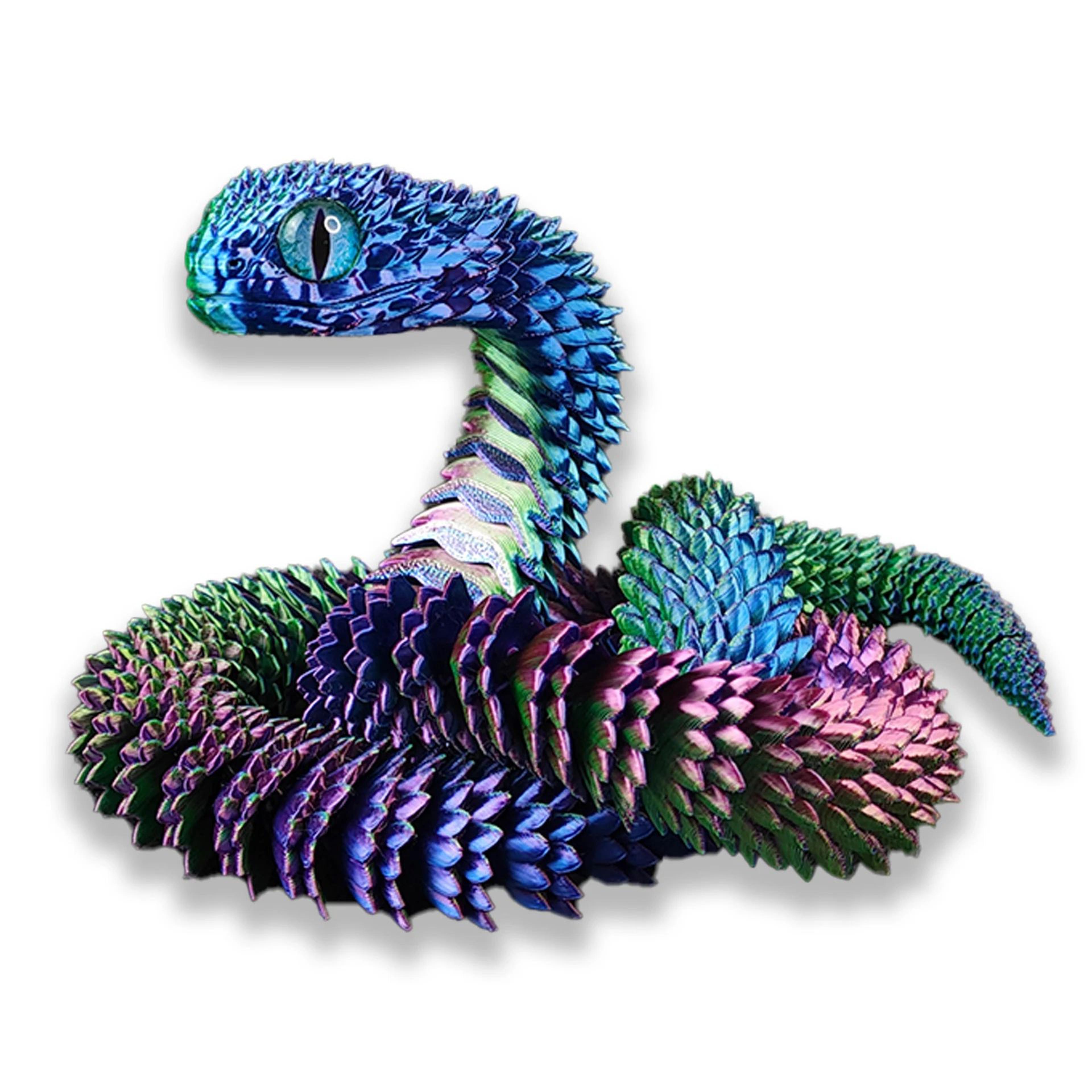 3D Printed Articulated Snake Figurine 5