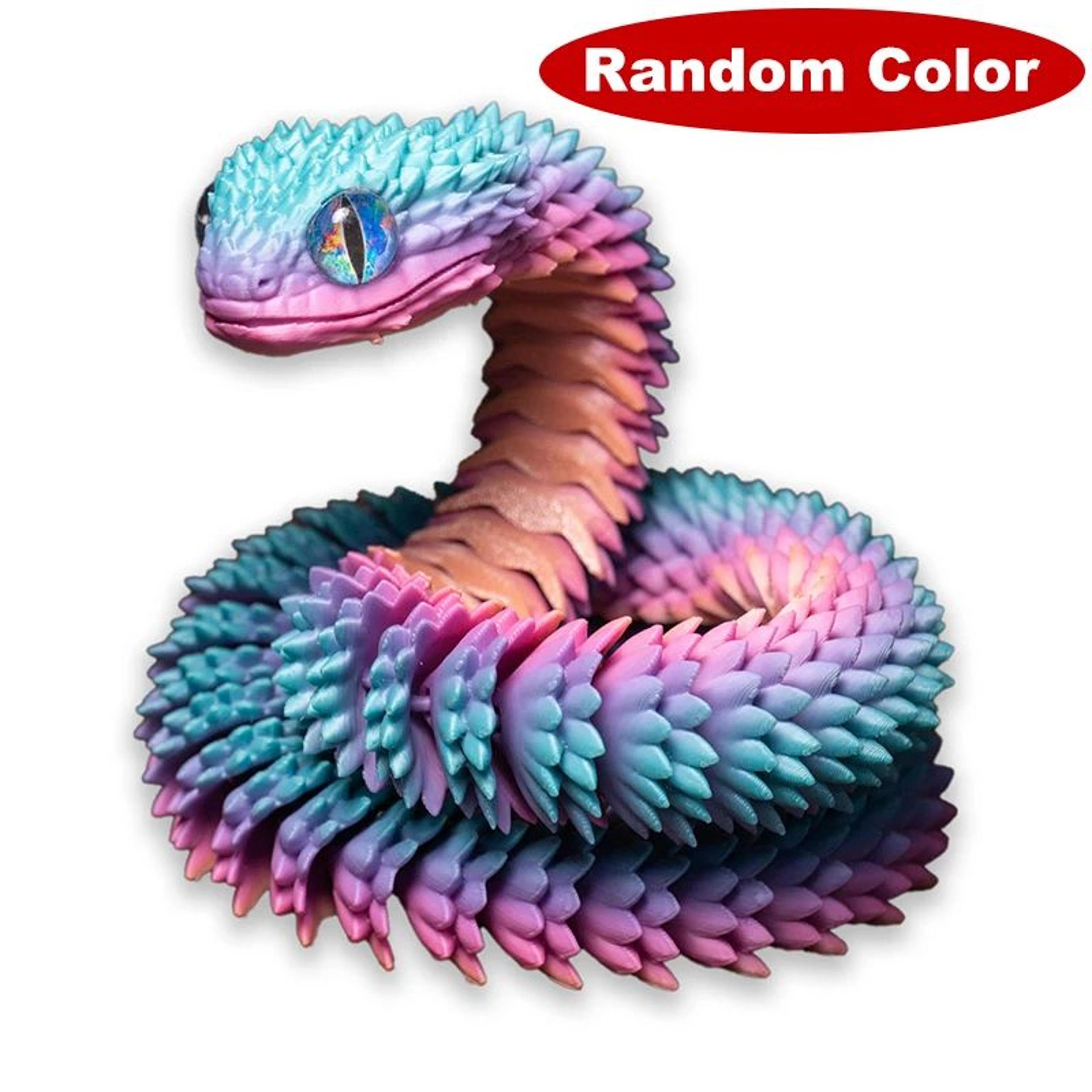 3D Printed Articulated Snake Figurine 6