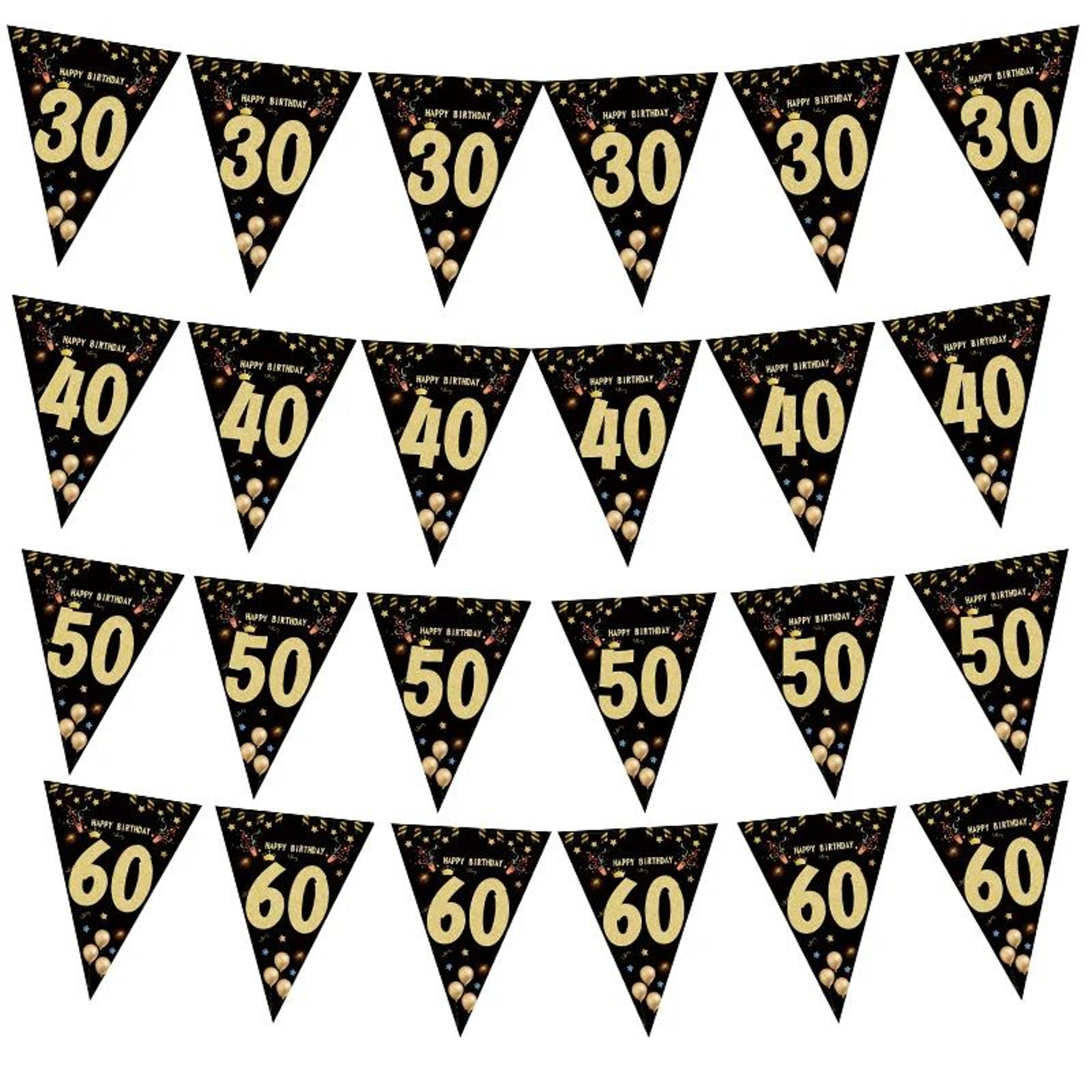 Milestone Birthday Number Balloon Banner Set 1