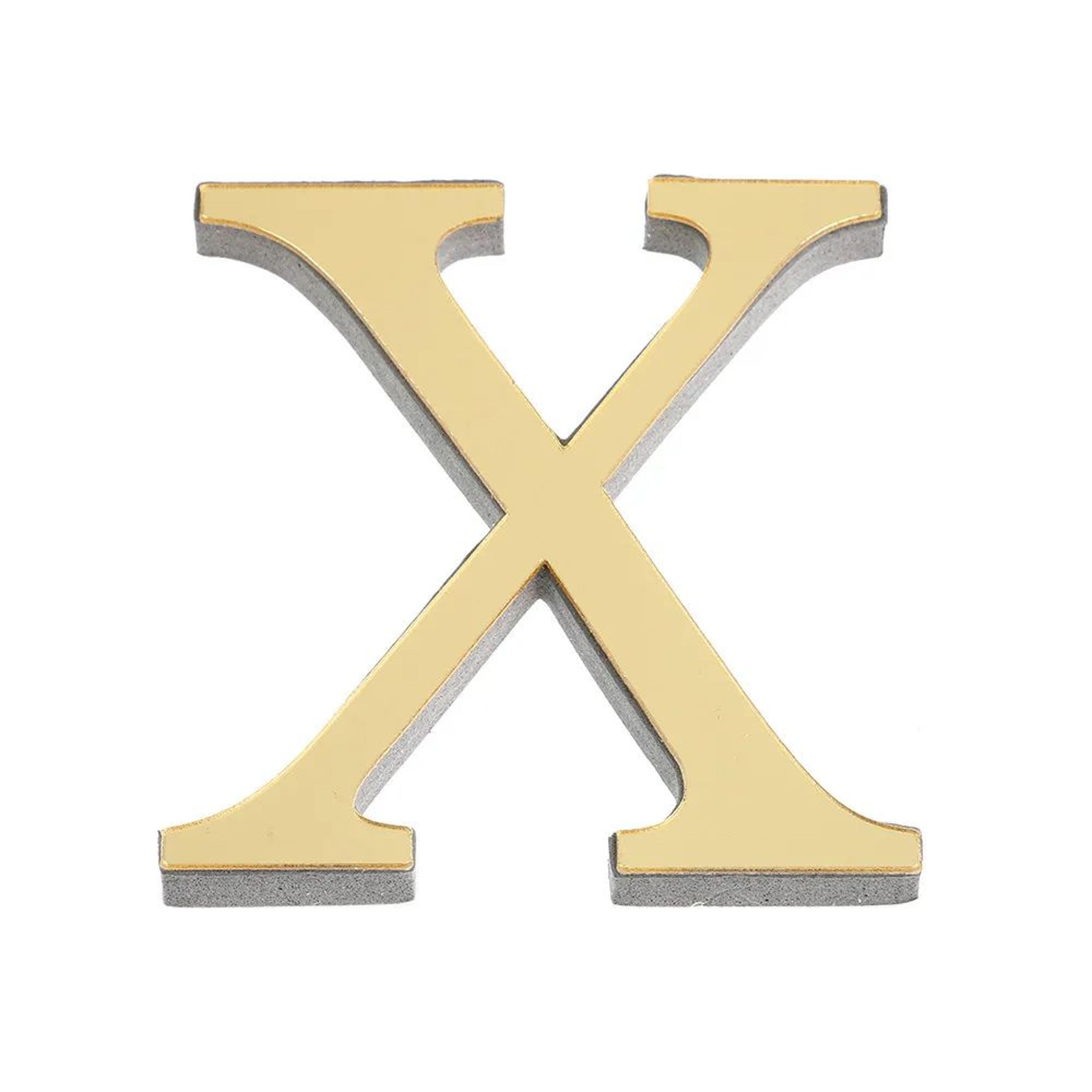 3D Mirror Alphabet Letter Wall Stickers 24