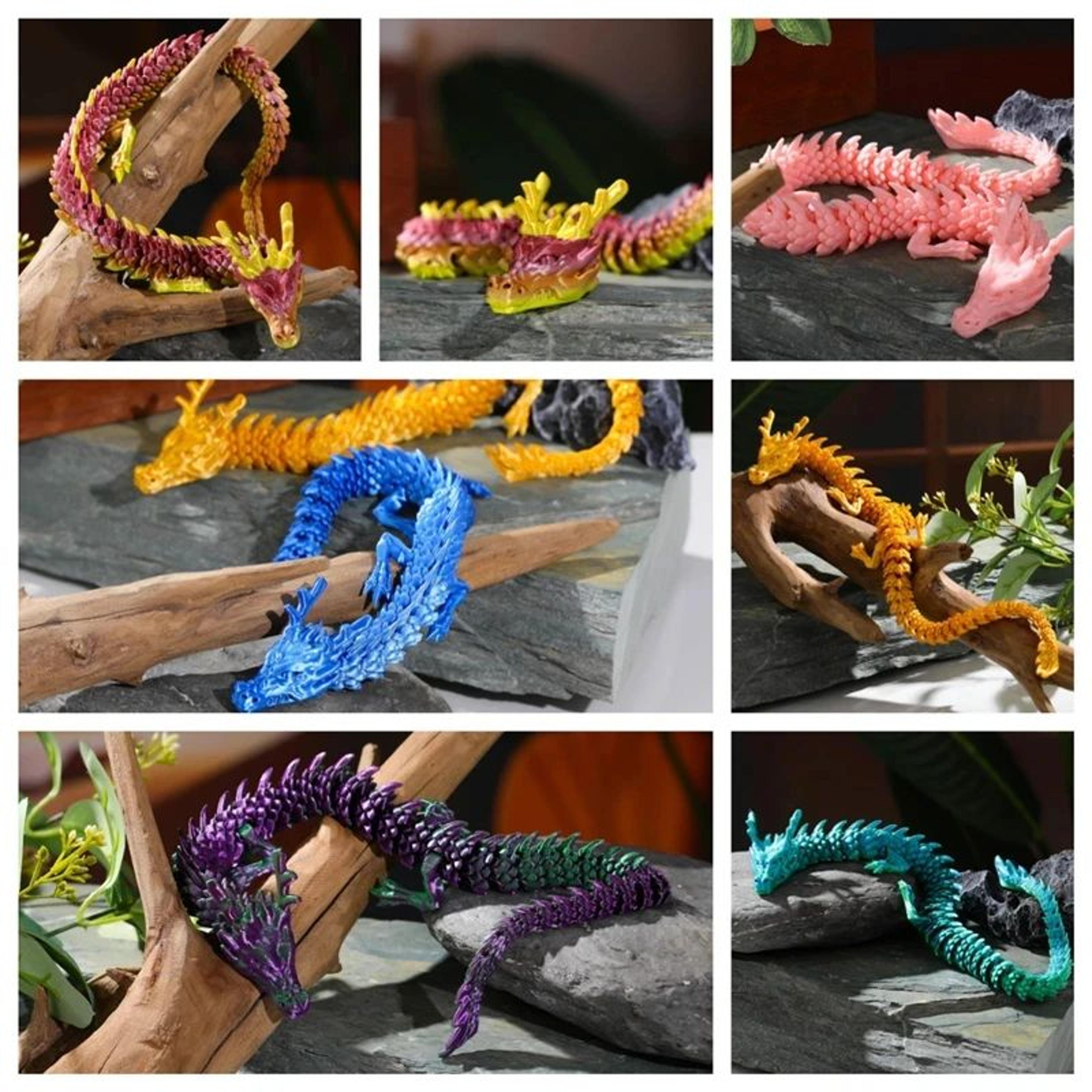 3D Printed Articulated Divine Dragon Ornament 1
