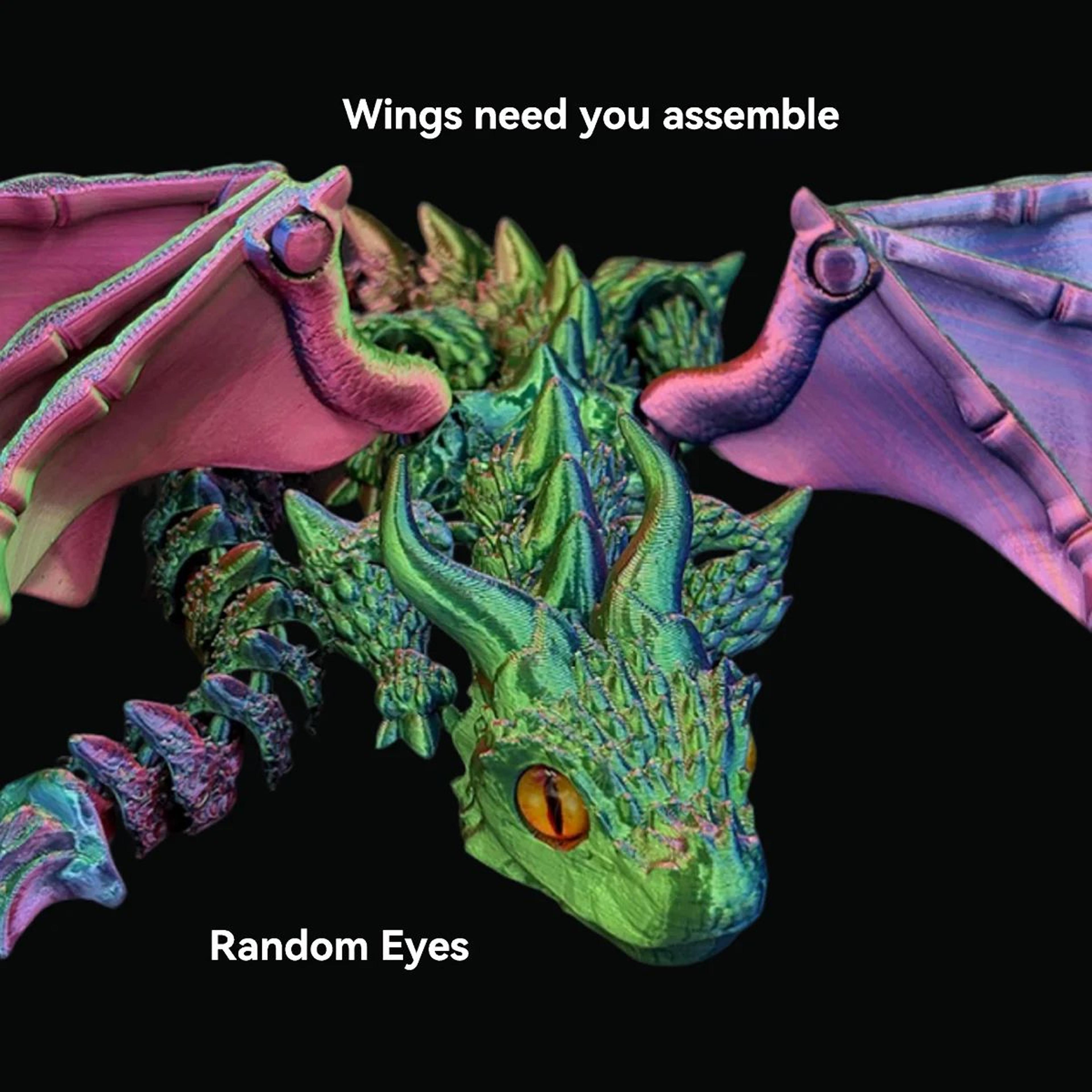 3D Printed Winged Carriage Dragon Figurine 6