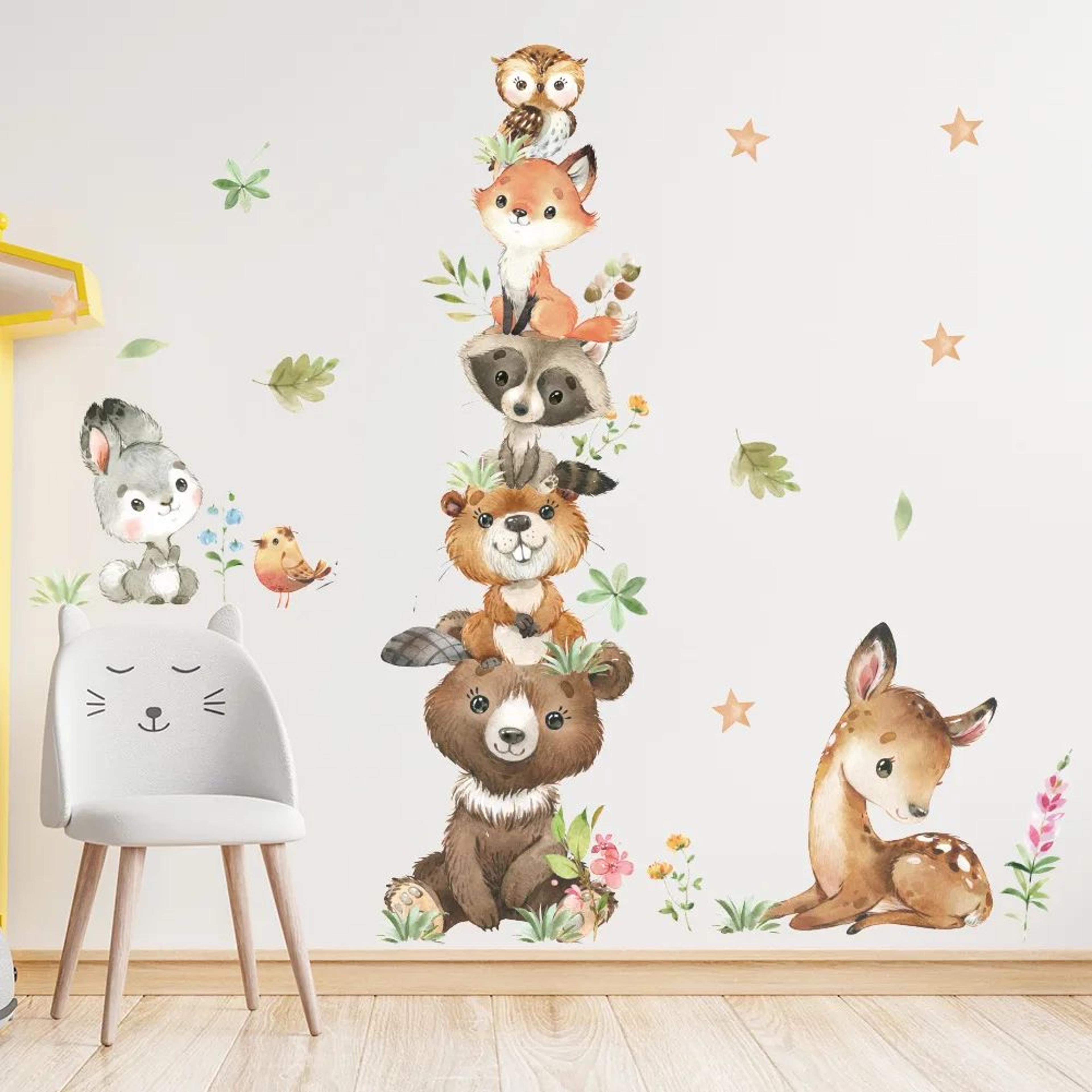 Cute Forest Animal Nursery Wall Stickers 9