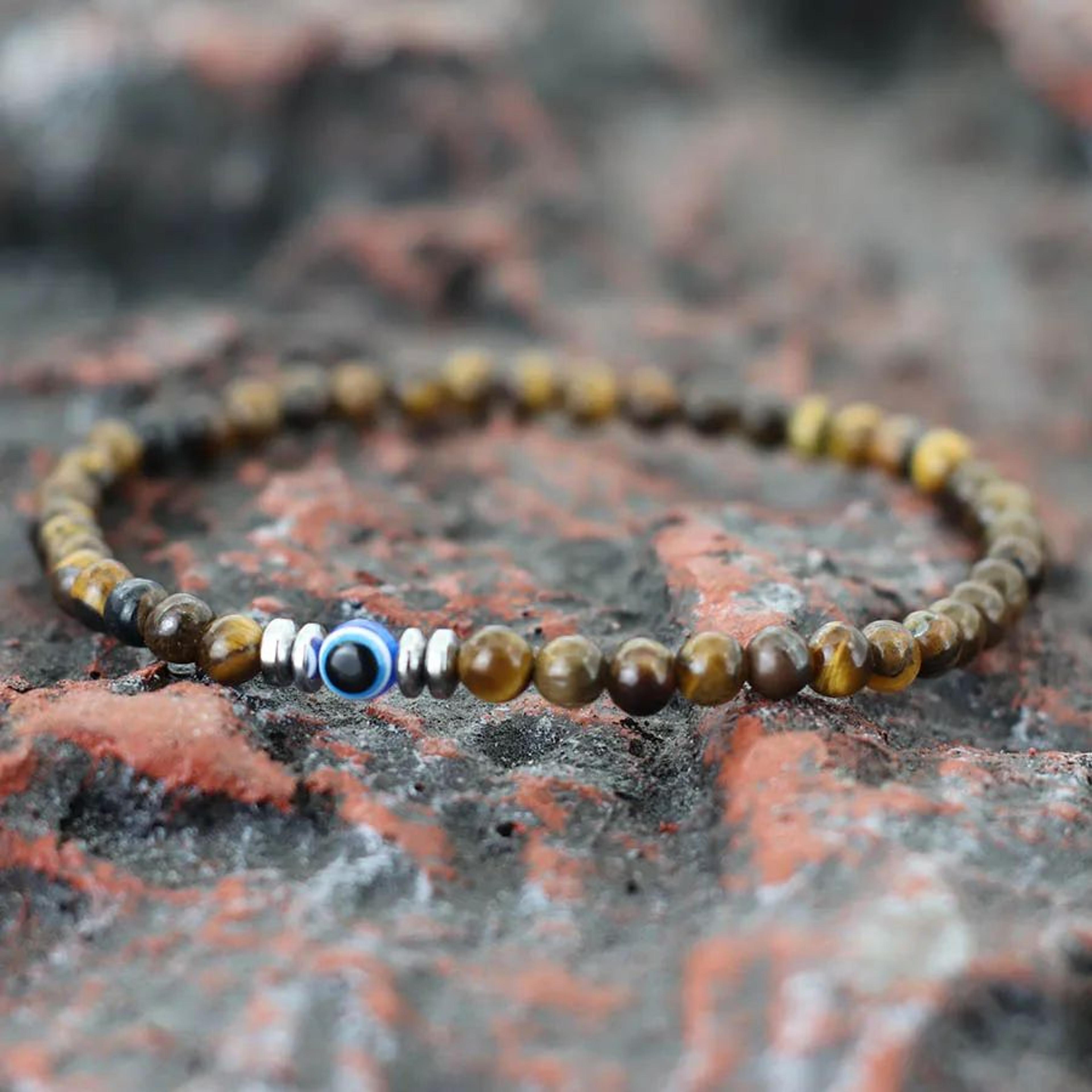 Natural Stone Evil Eye Beaded Bracelet 3