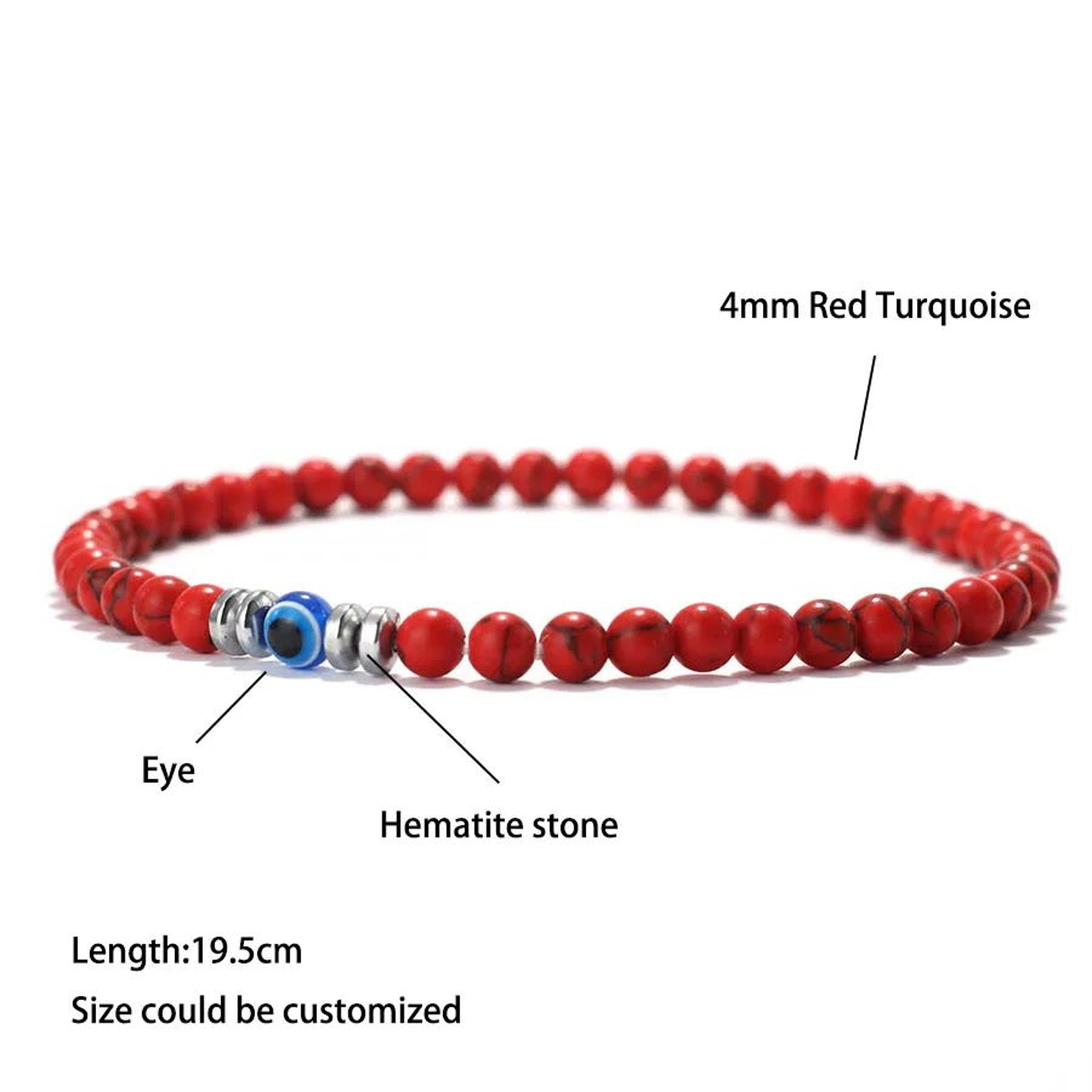 Natural Stone Evil Eye Beaded Bracelet 4