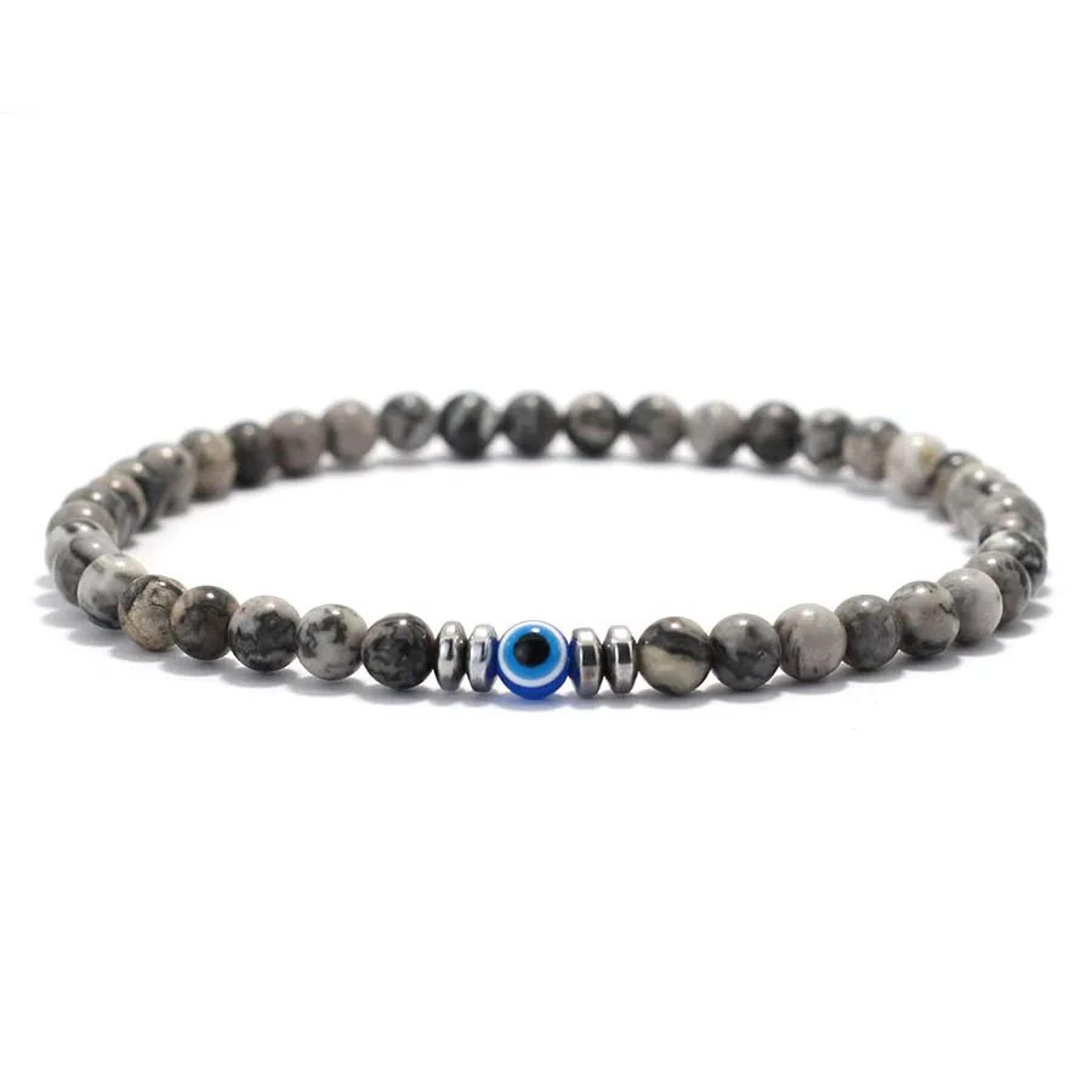 Natural Stone Evil Eye Beaded Bracelet 10