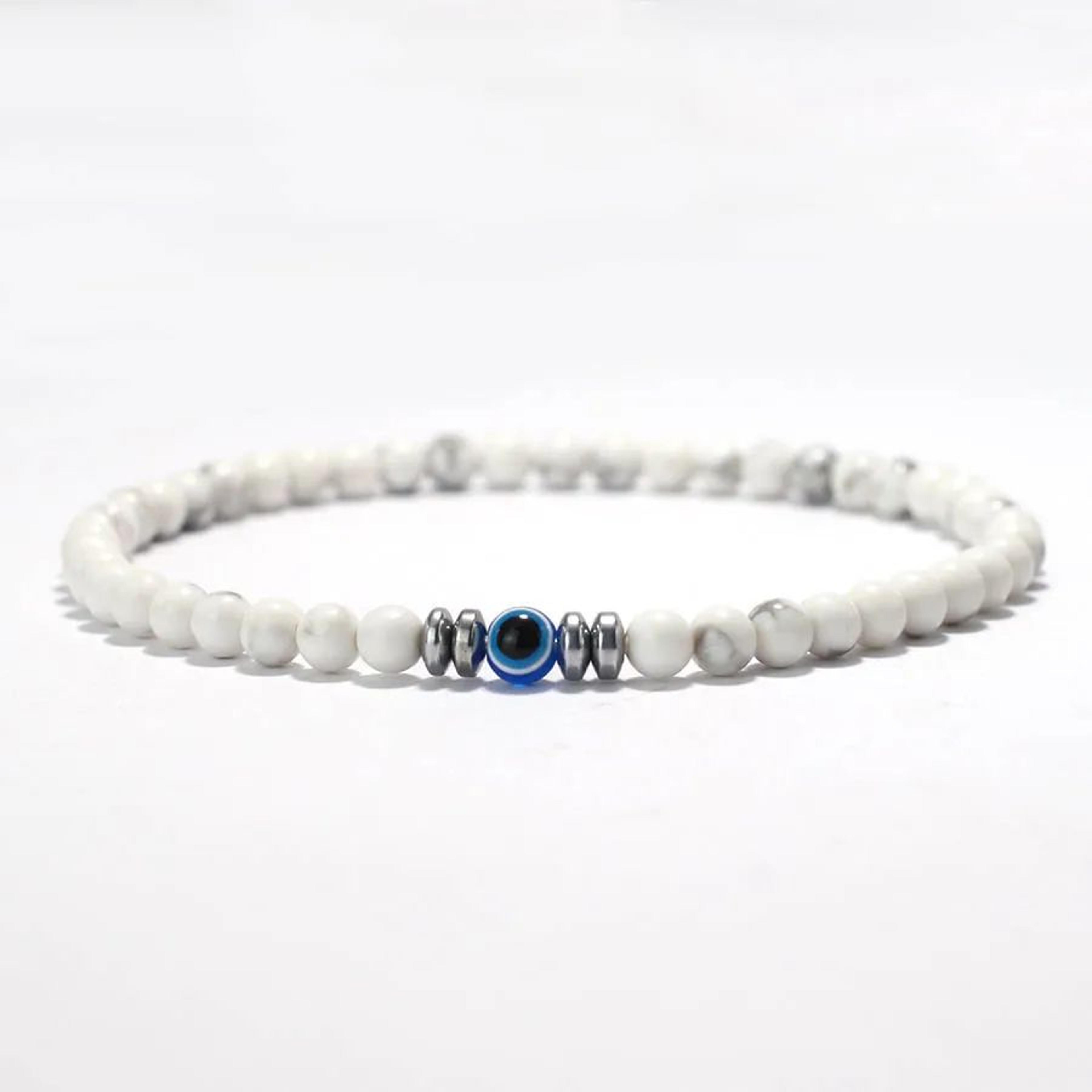 Natural Stone Evil Eye Beaded Bracelet 11
