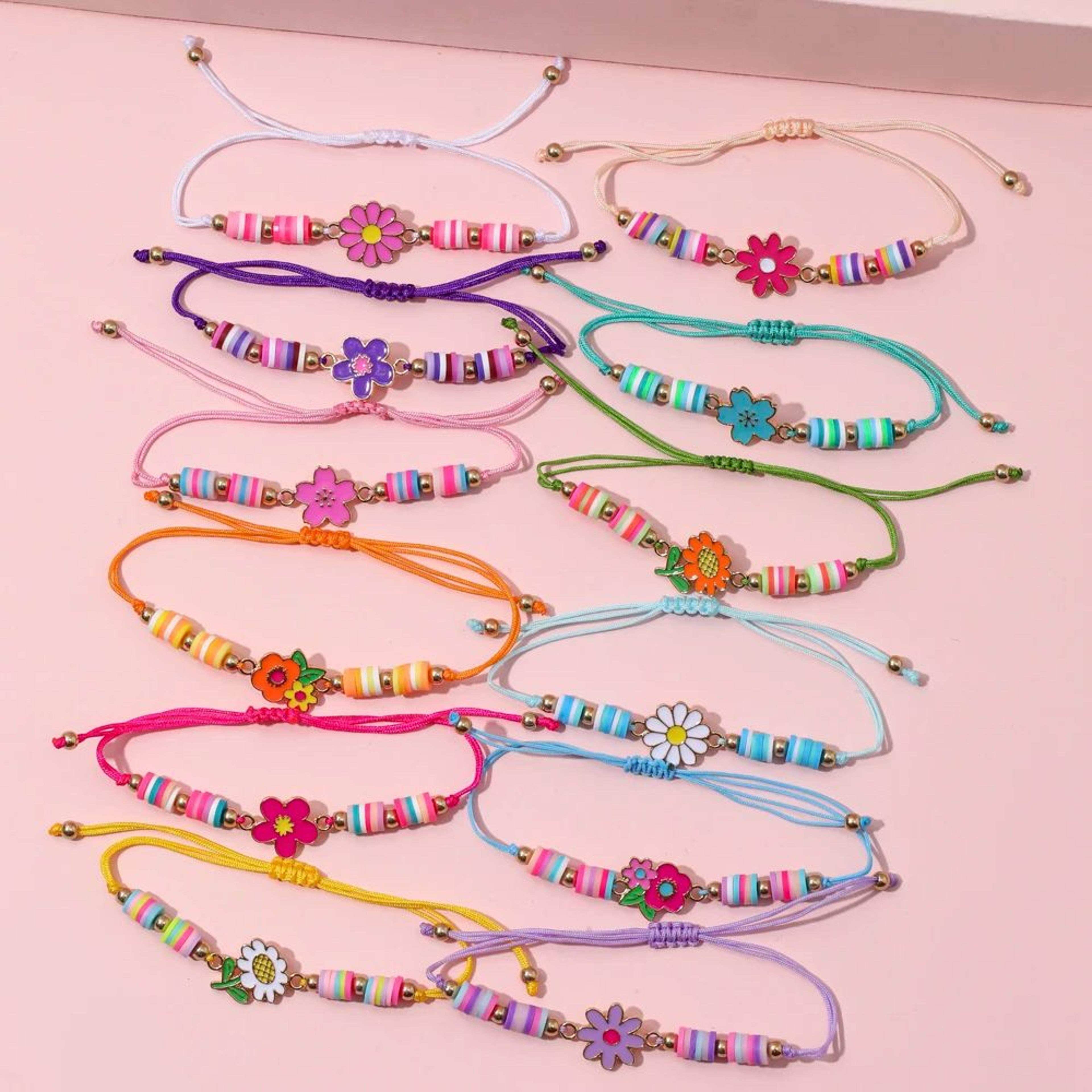 12 Piece Flower Fruit Charm Rope Bracelet Set 2
