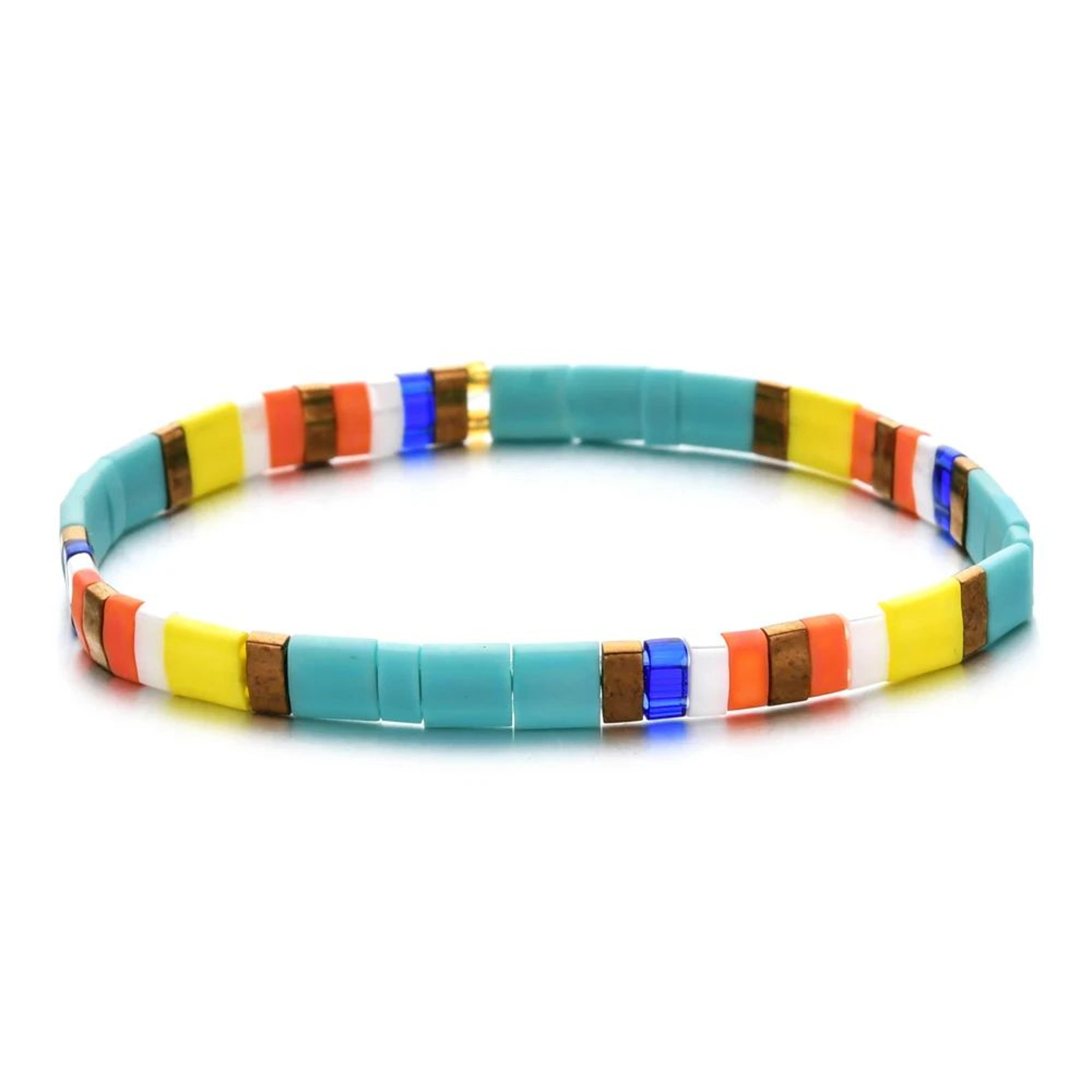 ZMZY Colorful Tila Beaded Elastic Bracelet 17