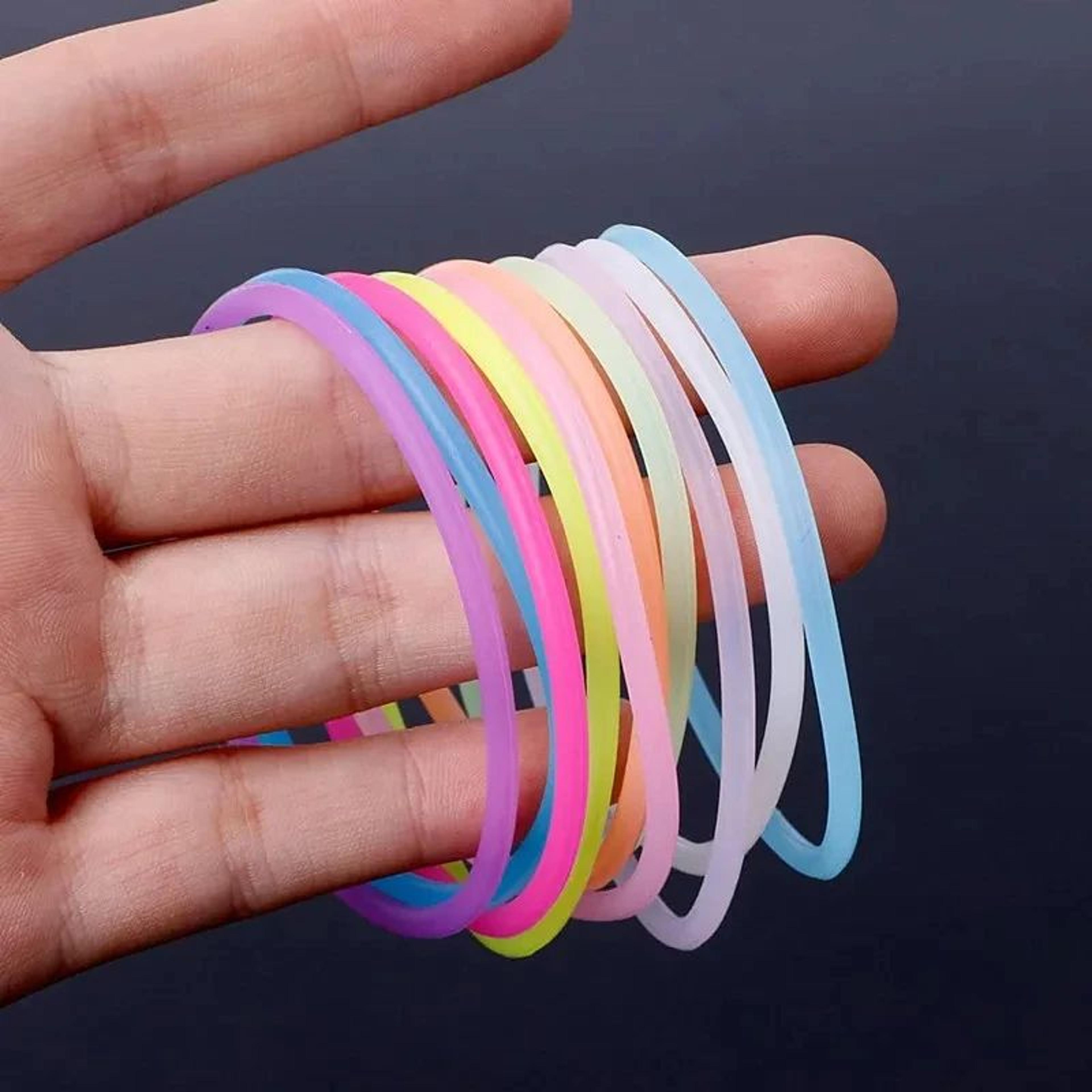 Candy Color Glow In The Dark Silicone Wristbands 3