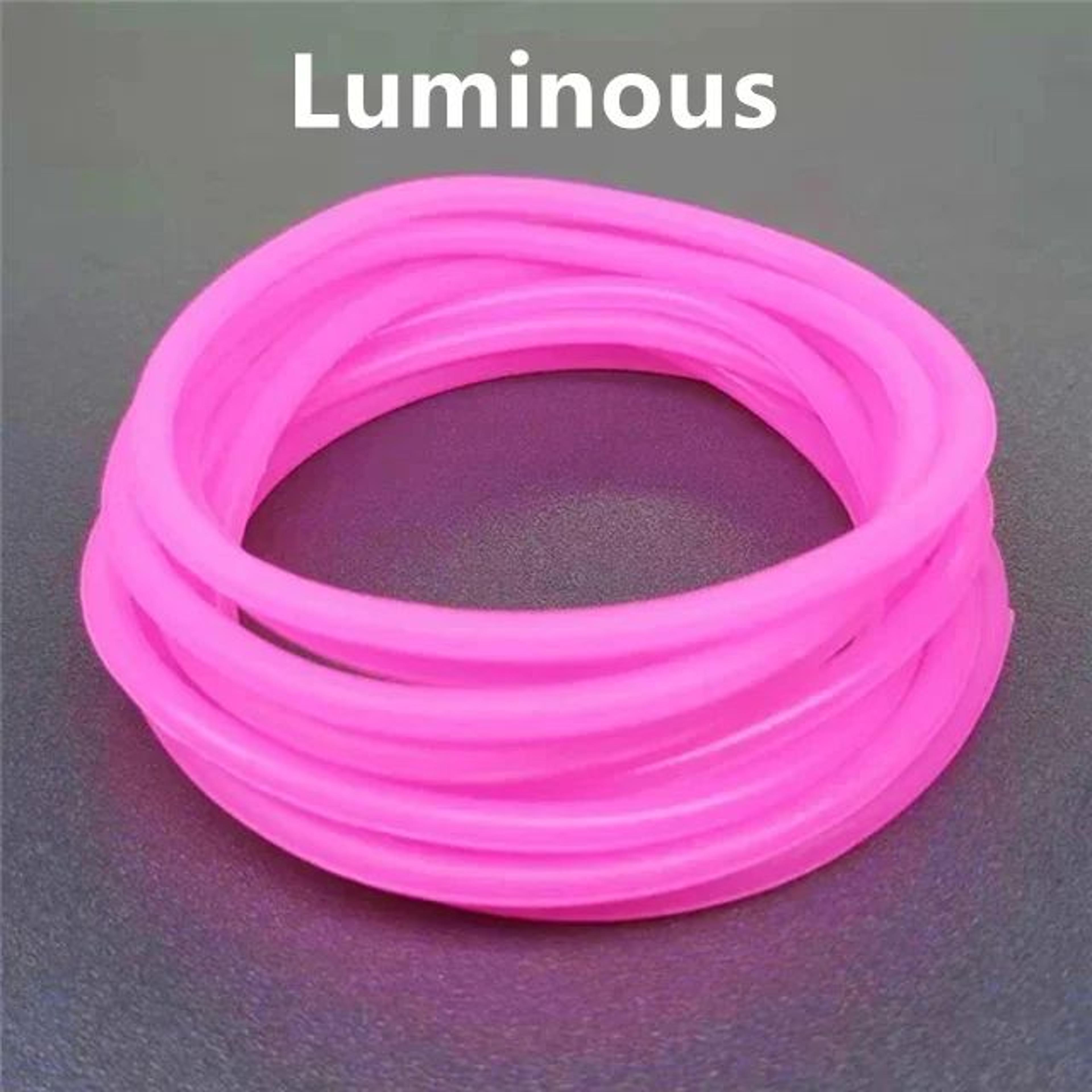 Candy Color Glow In The Dark Silicone Wristbands 6