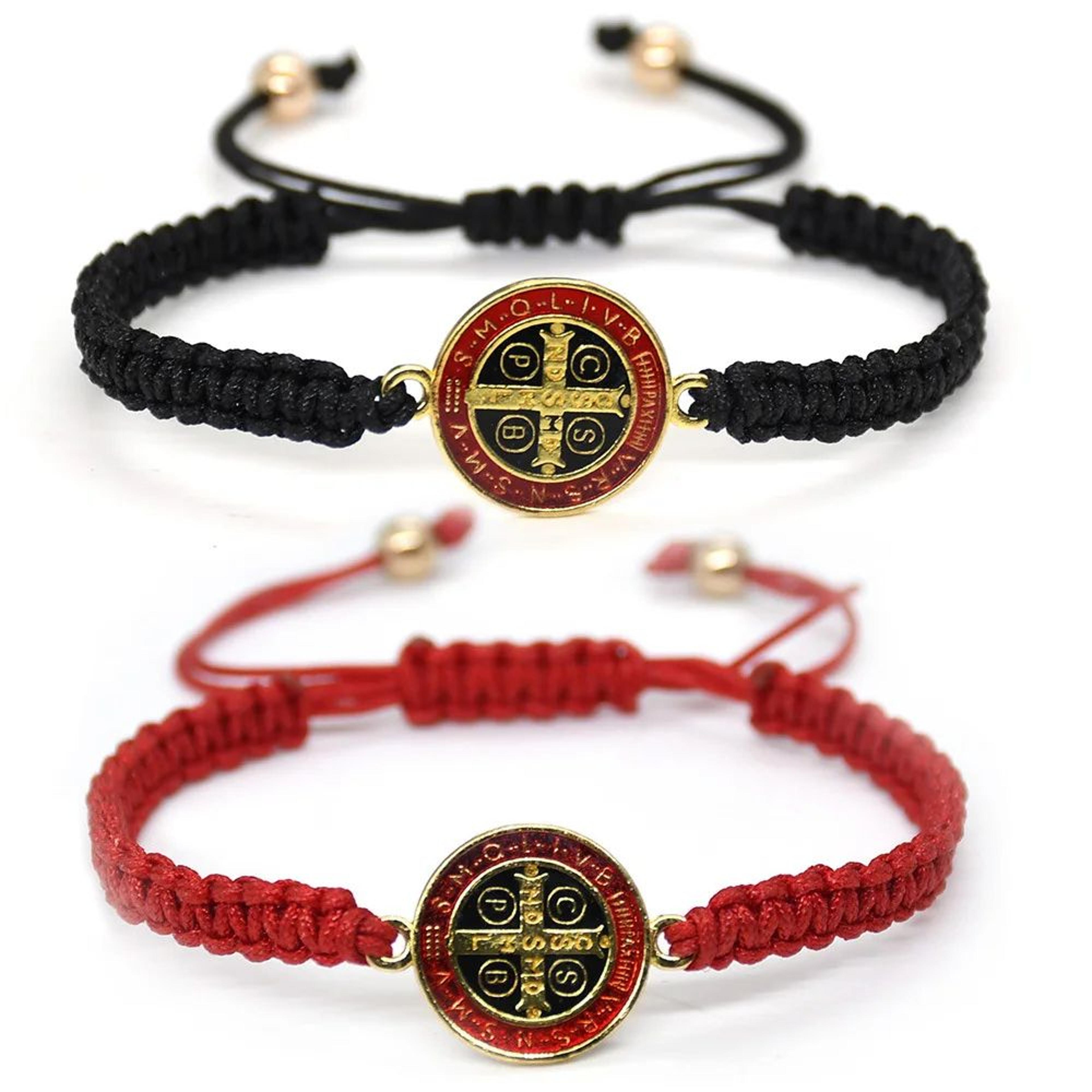 Saint Benedict Cross Rope Bracelet 2