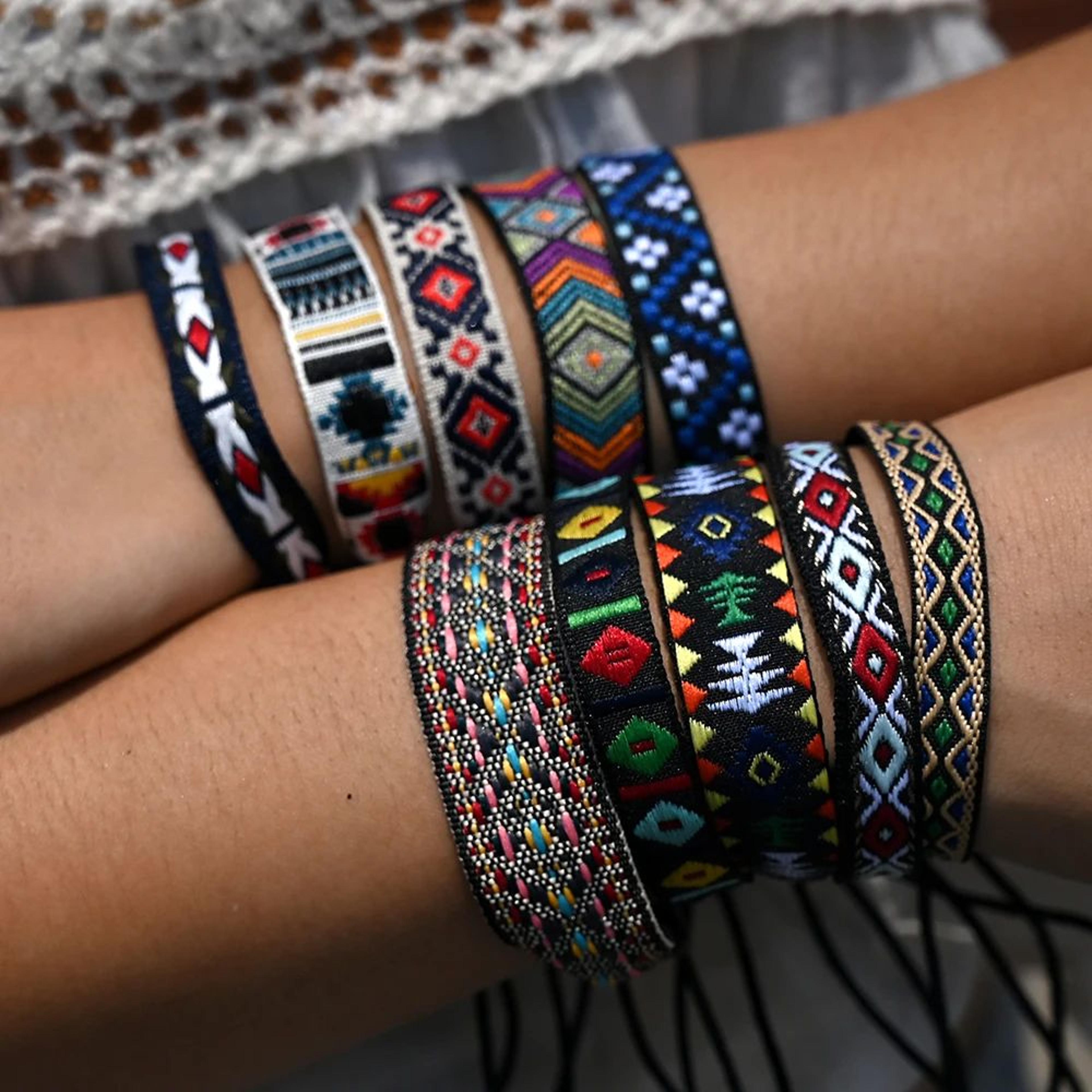 Nepal Boho Handmade Rope Charm Bracelet Set 3